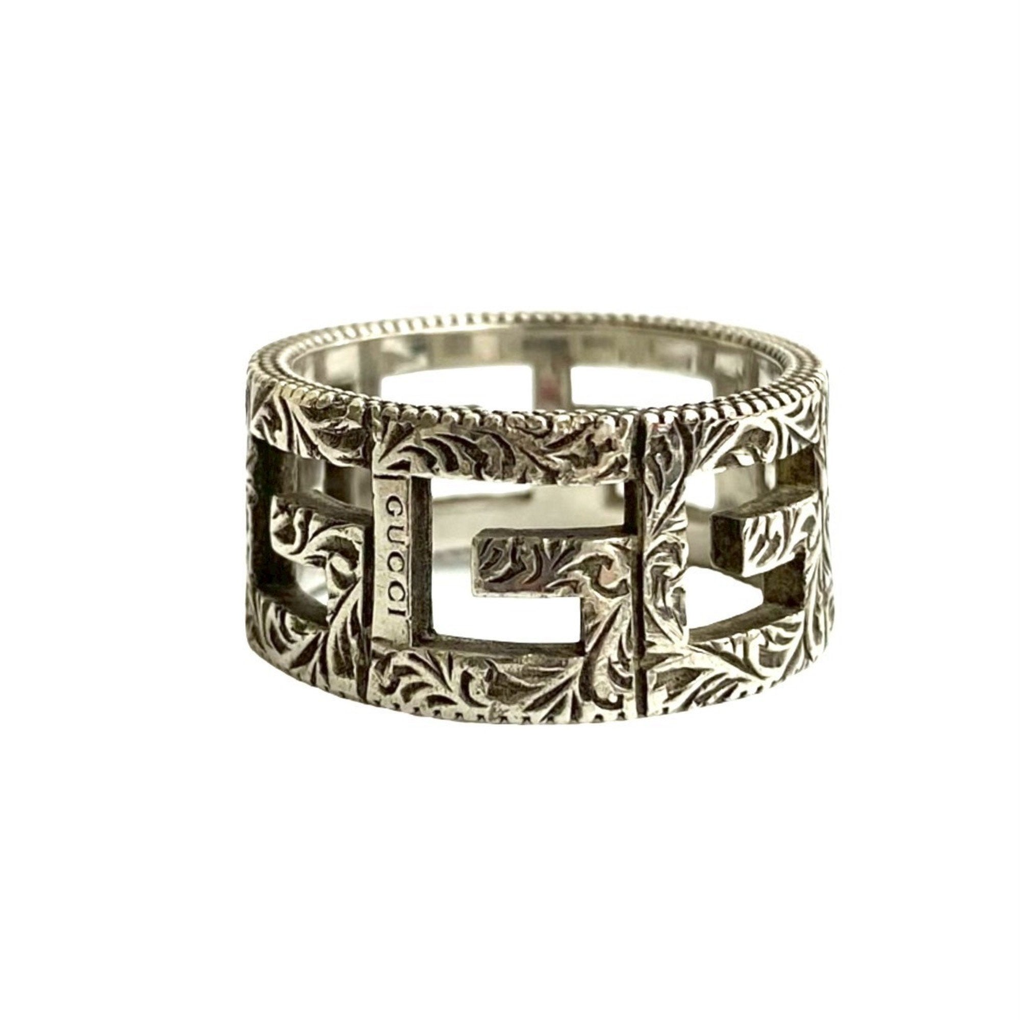 Square G Arabesque Ring Sterling Silver