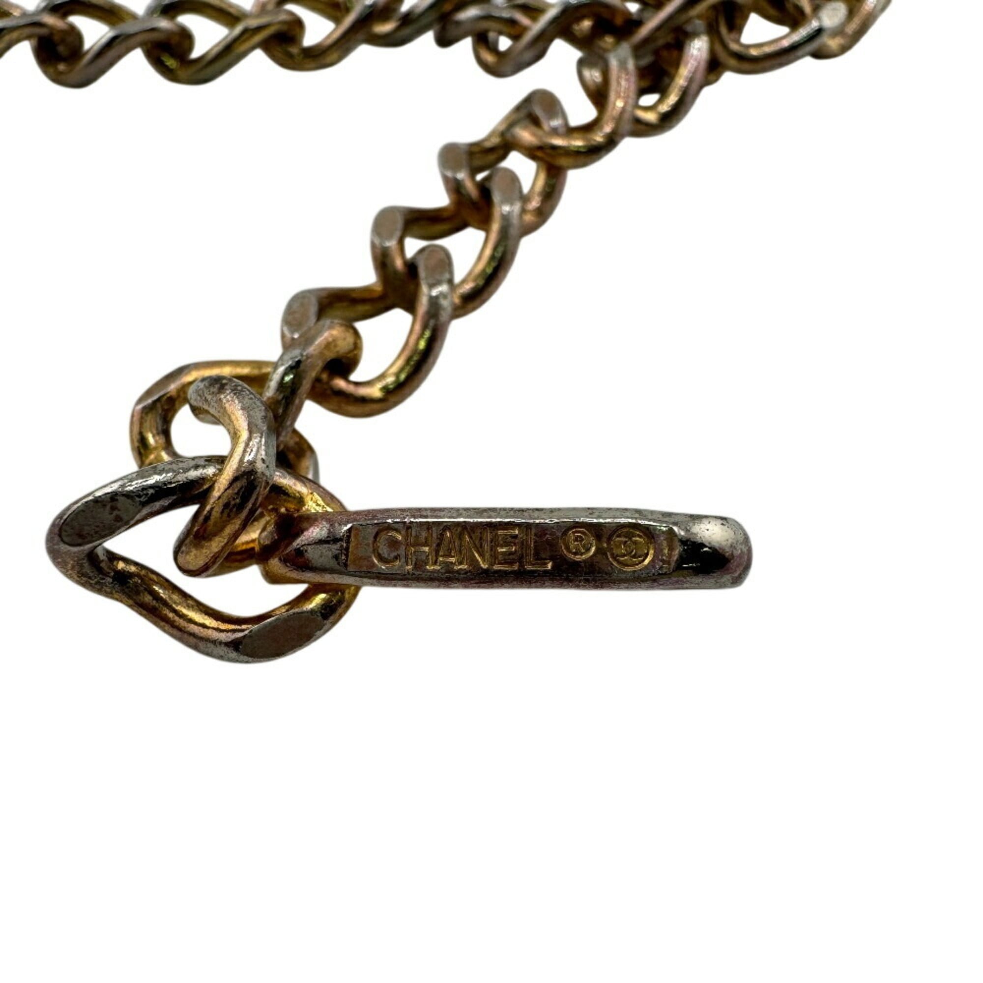 CC Logo Chain Pendant Necklace Metal
