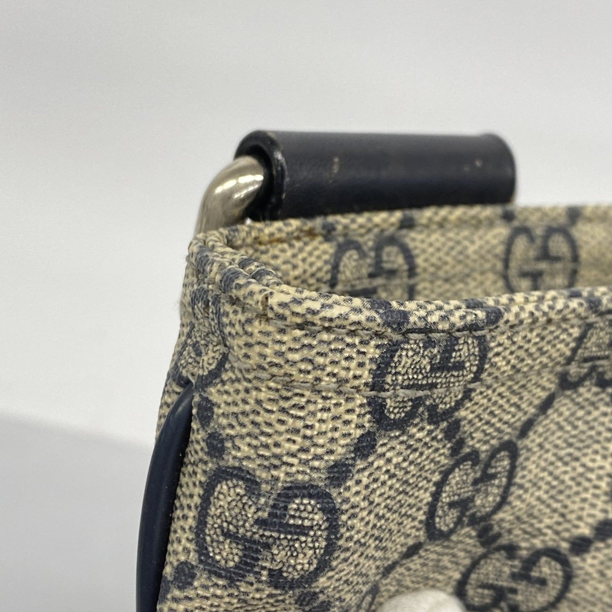 Zip Top Messenger Bag GG Coated Canvas Large