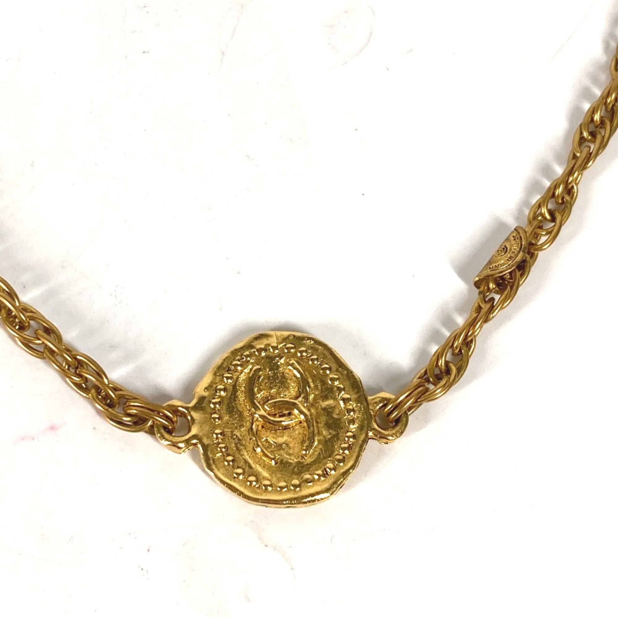 Vintage Long Chain Necklace Gold
