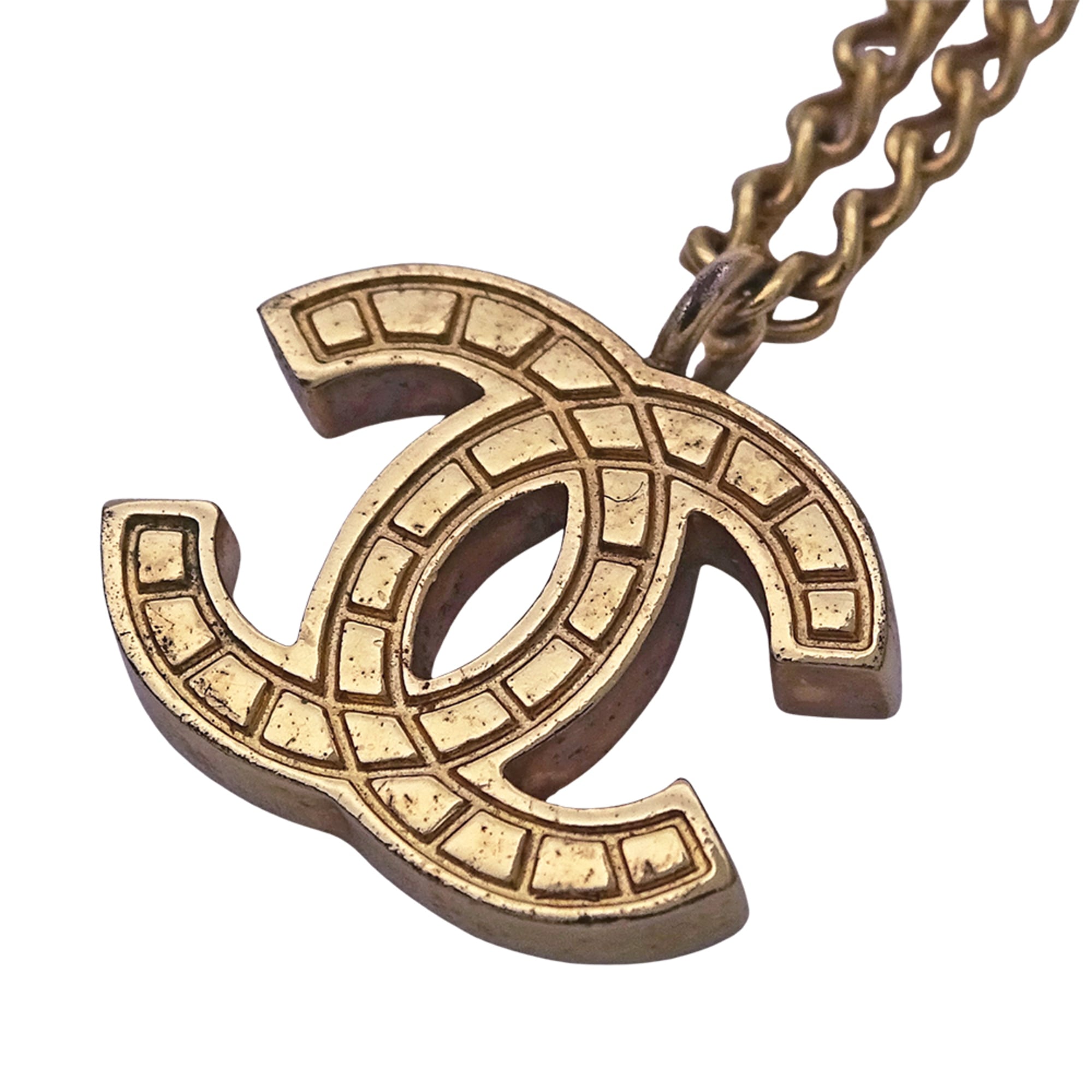 CC Logo Pendant Necklace Metal