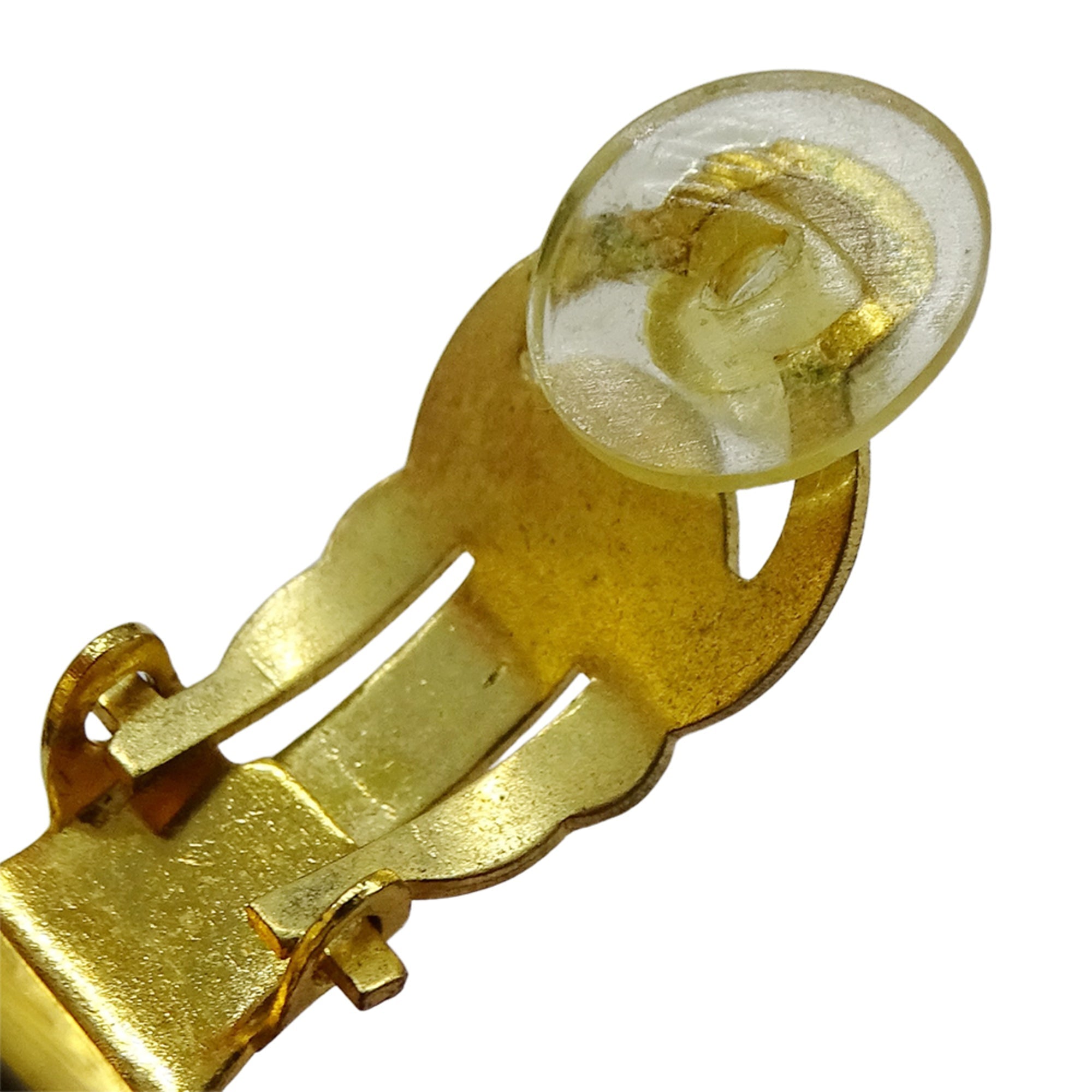 CC Logo Clip-On Earrings Metal Gold-Tone Metal
