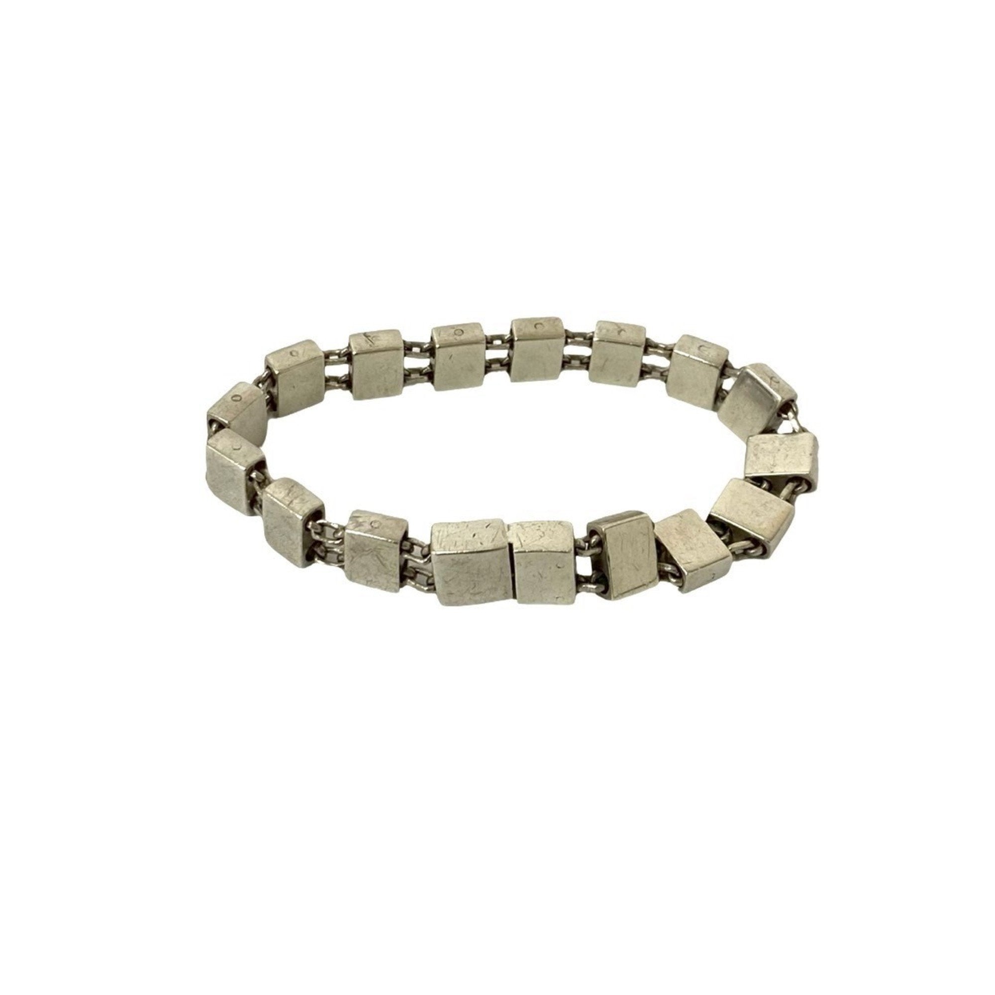 Square Chain Bracelet Sterling Silver
