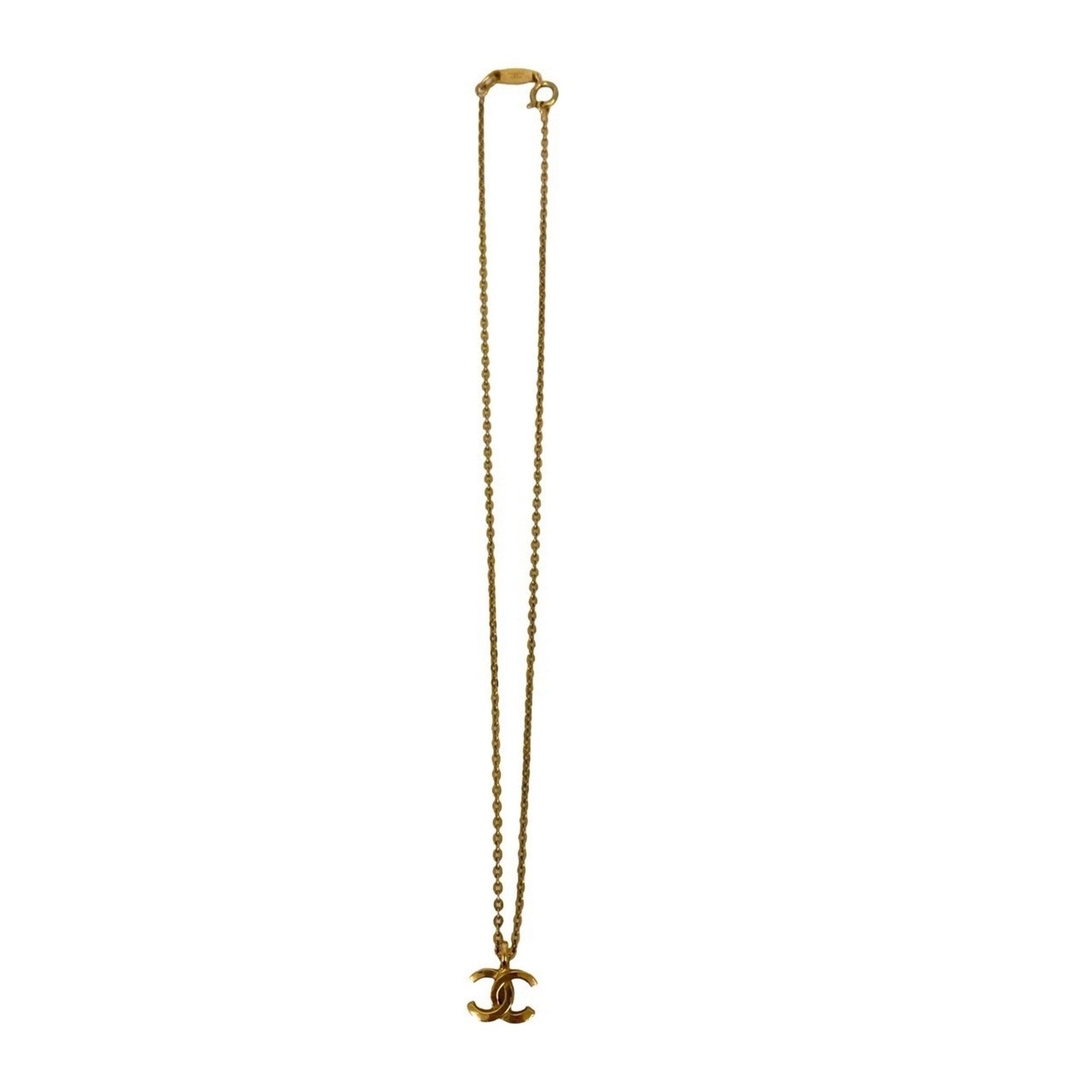 CC Logo Pendant Necklace Metal