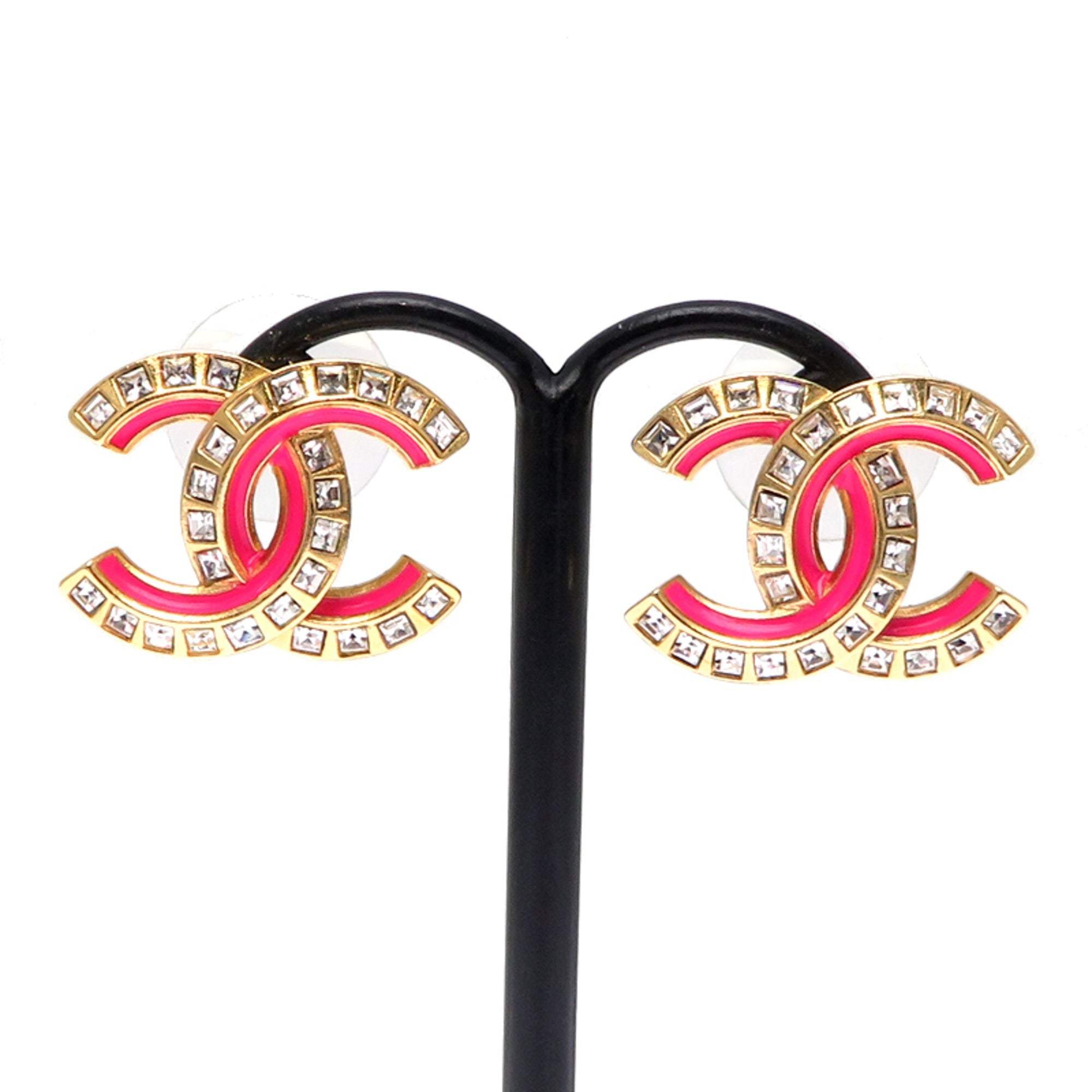 CC Logo Earrings Metal Gold-Tone Metal