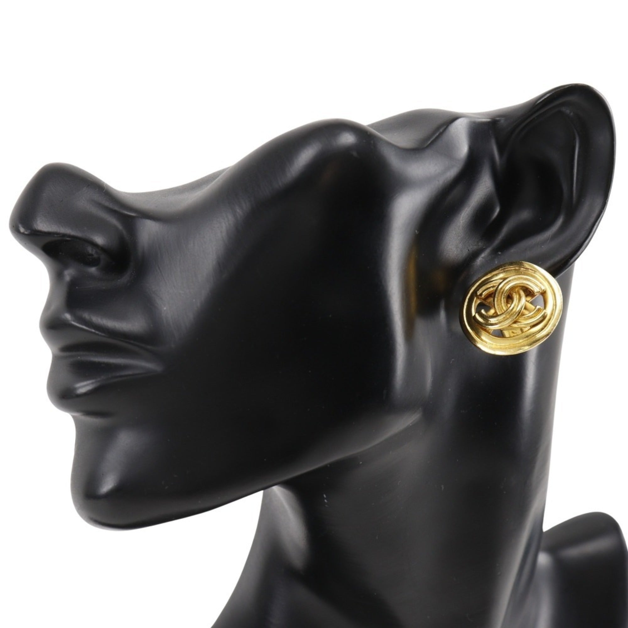 CC Logo Clip-On Earrings Metal
