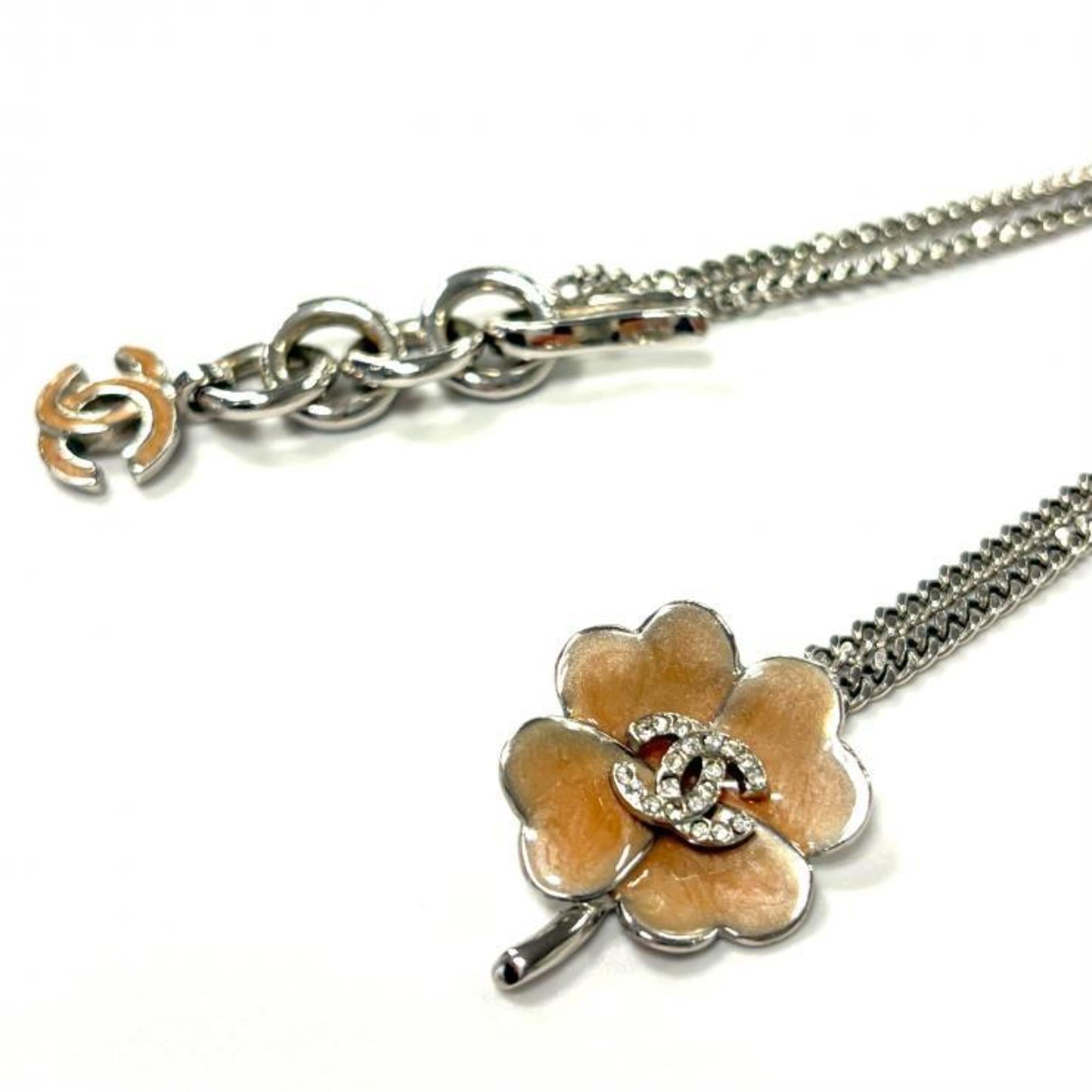 CC Logo Clover Pendant Necklace Sterling Silver