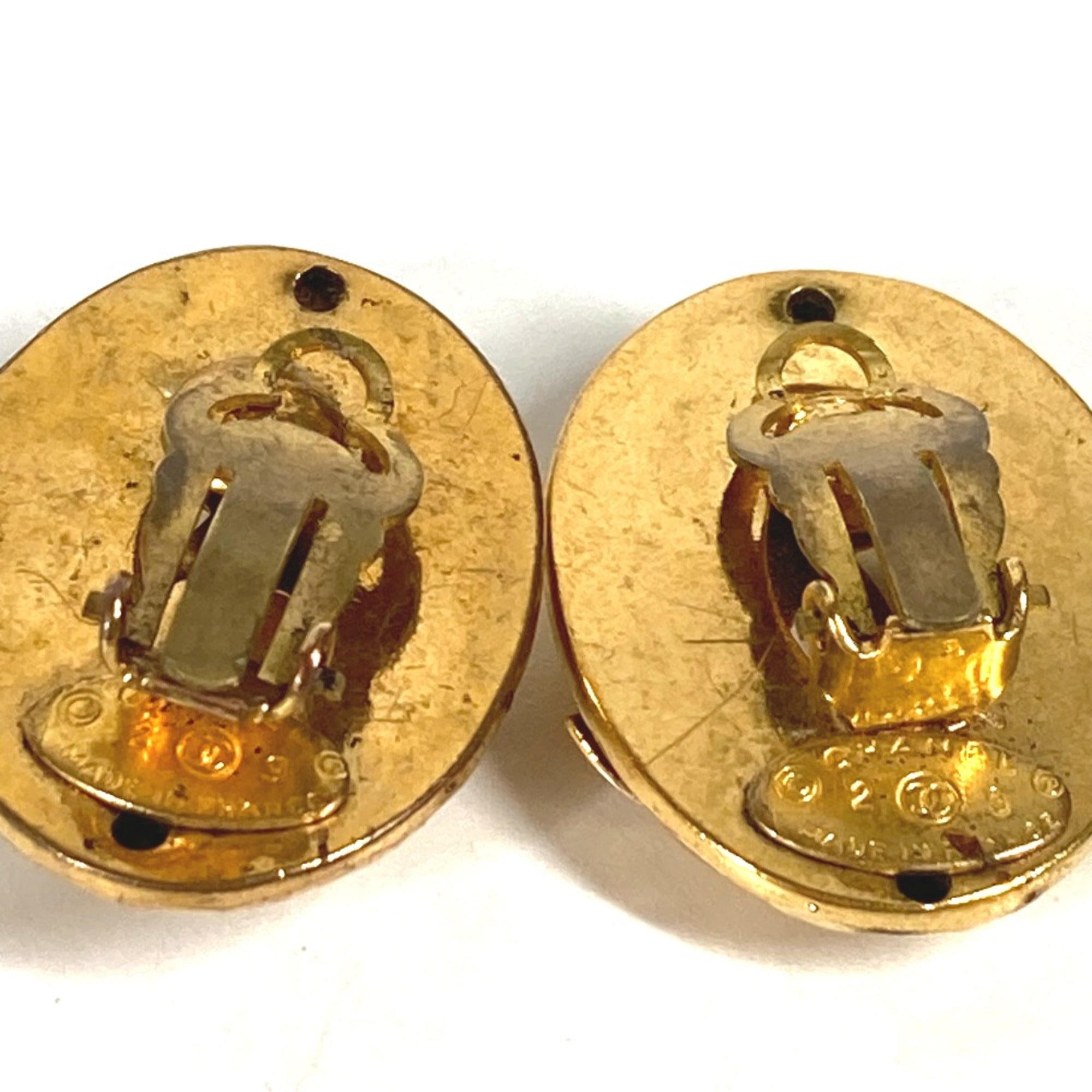 Vintage Earrings Gold-Tone Metal
