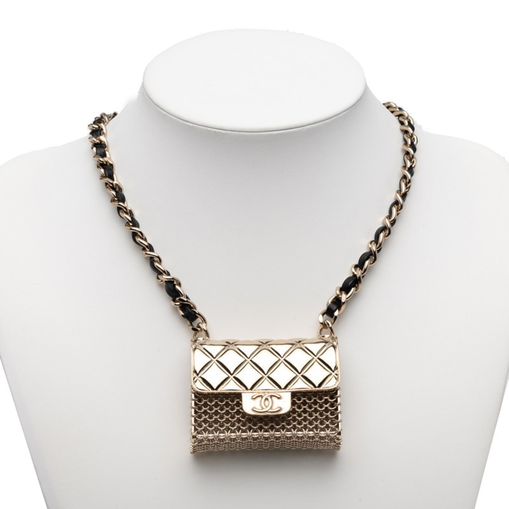 CC Logo Pendant Necklace Metal