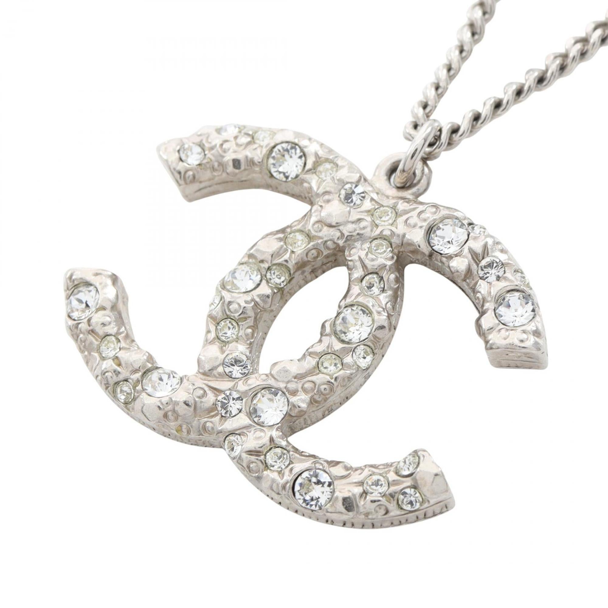 CC Logo Pendant Necklace Sterling Silver
