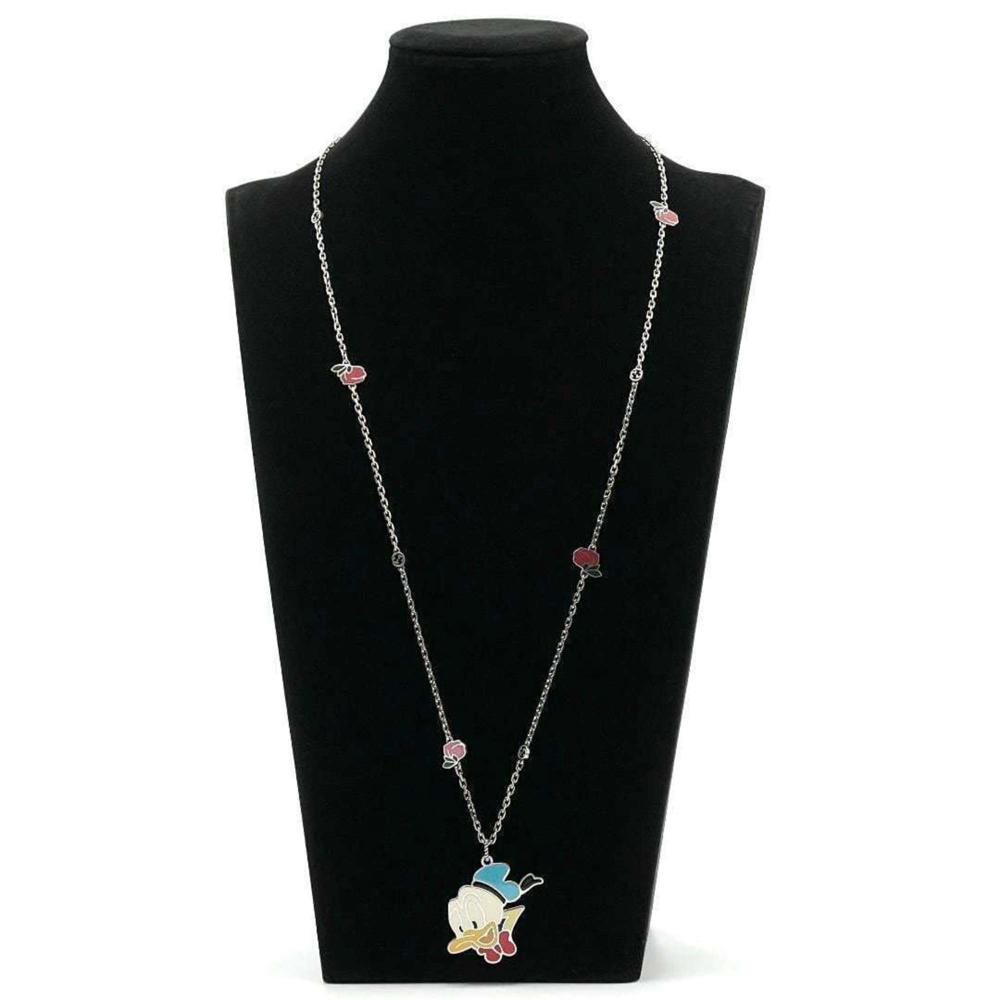Donald Long Pendant Necklace Sterling Silver