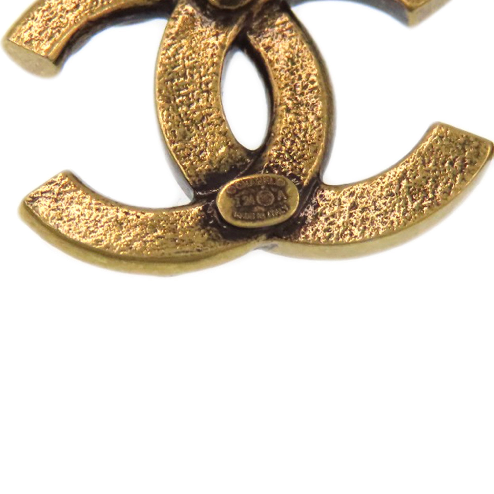 CC Logo Earrings Gold-Tone Metal Gold-Tone Metal