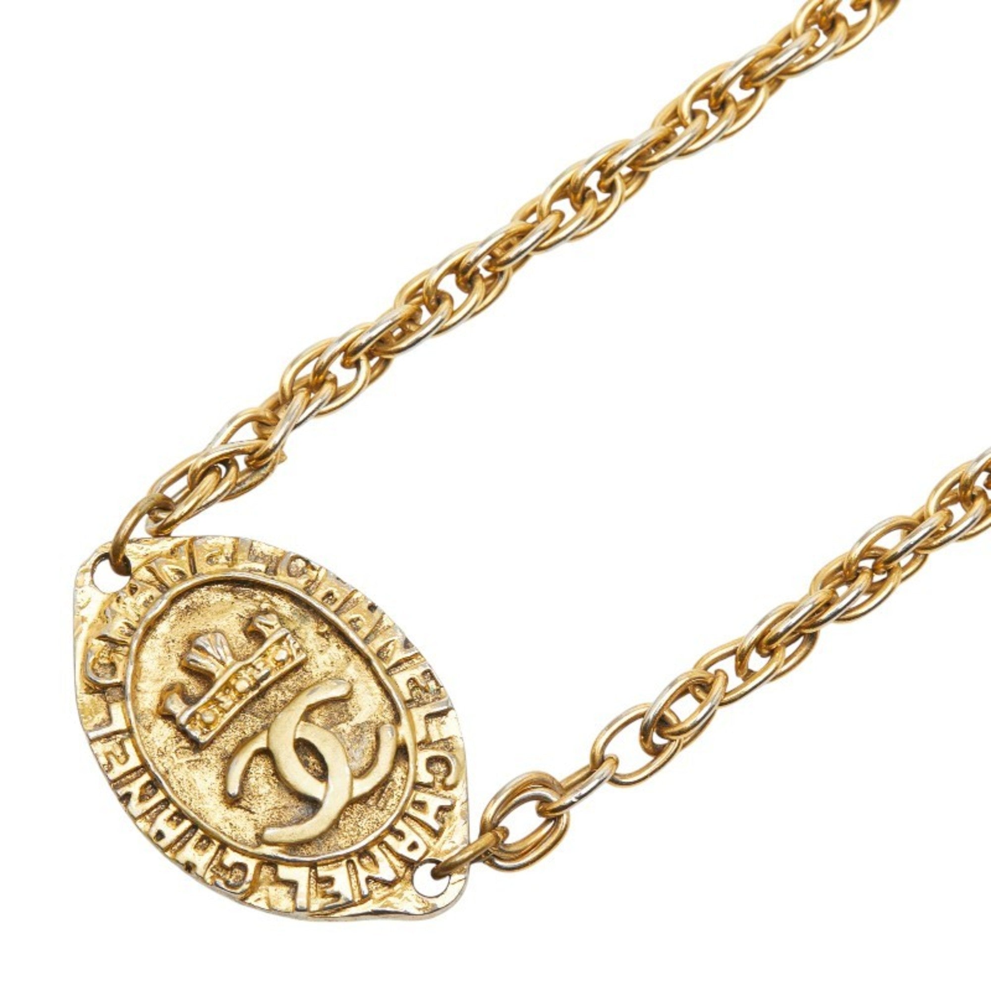 CC Logo Pendant Necklace Metal