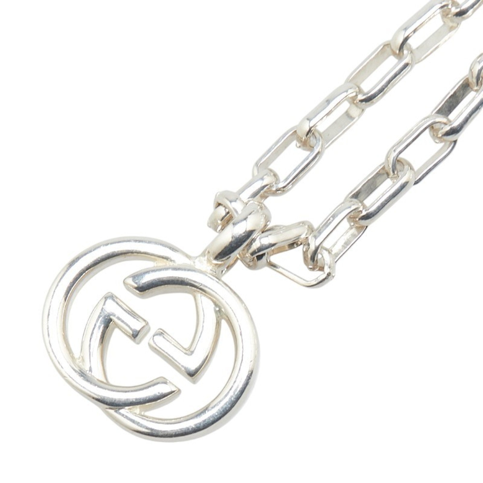 Interlocking G Pendant Necklace Sterling Silver