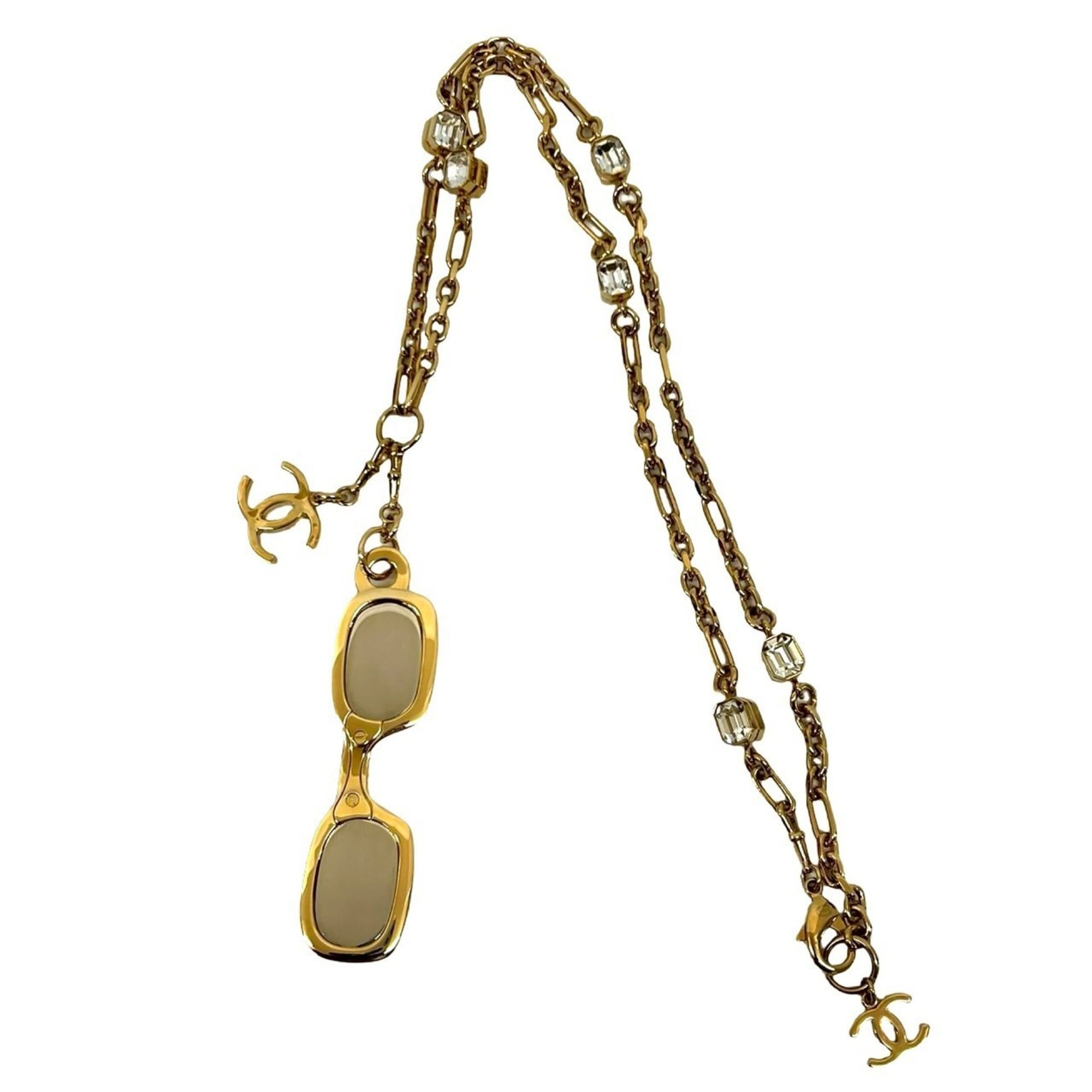 CC Logo Chain Pendant Necklace Metal