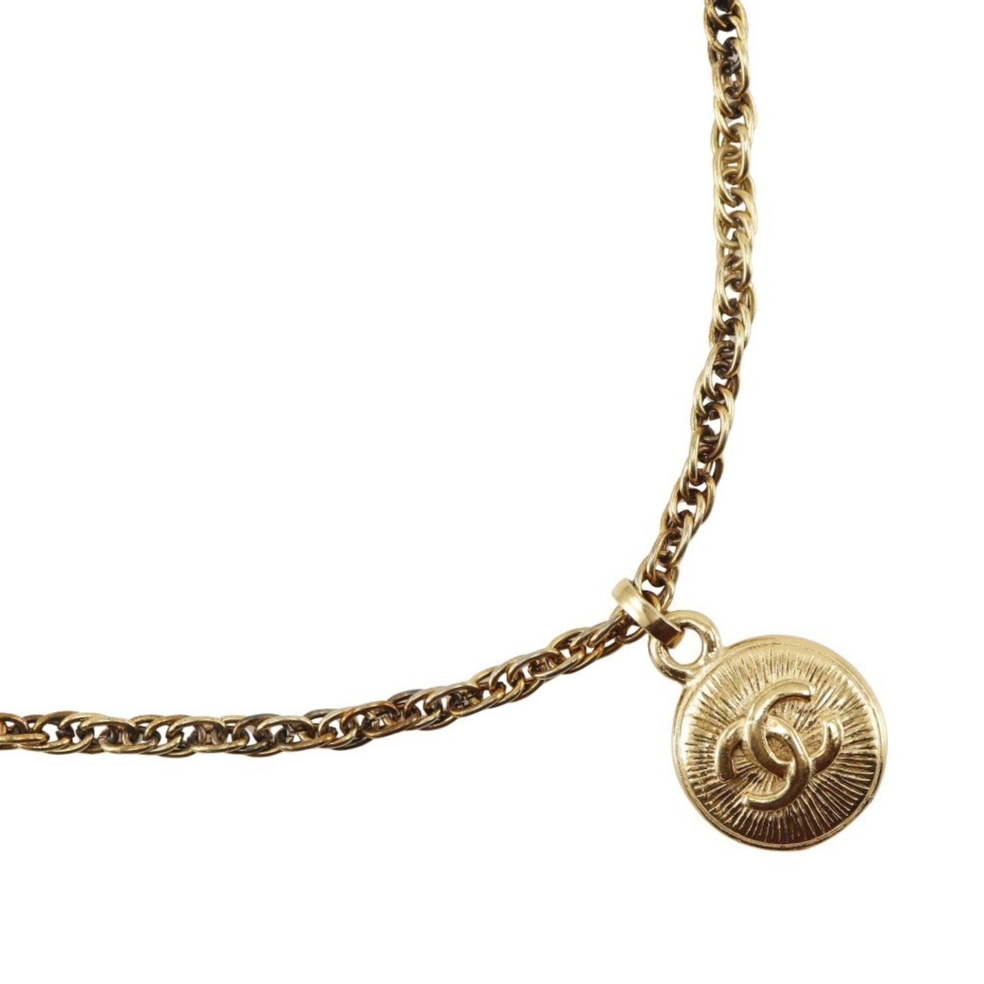 CC Logo Pendant Necklace Metal