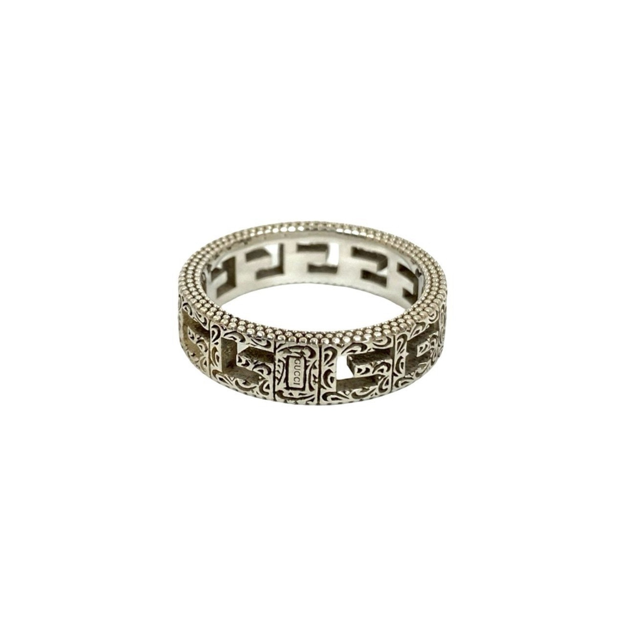 Square G Arabesque Ring Sterling Silver