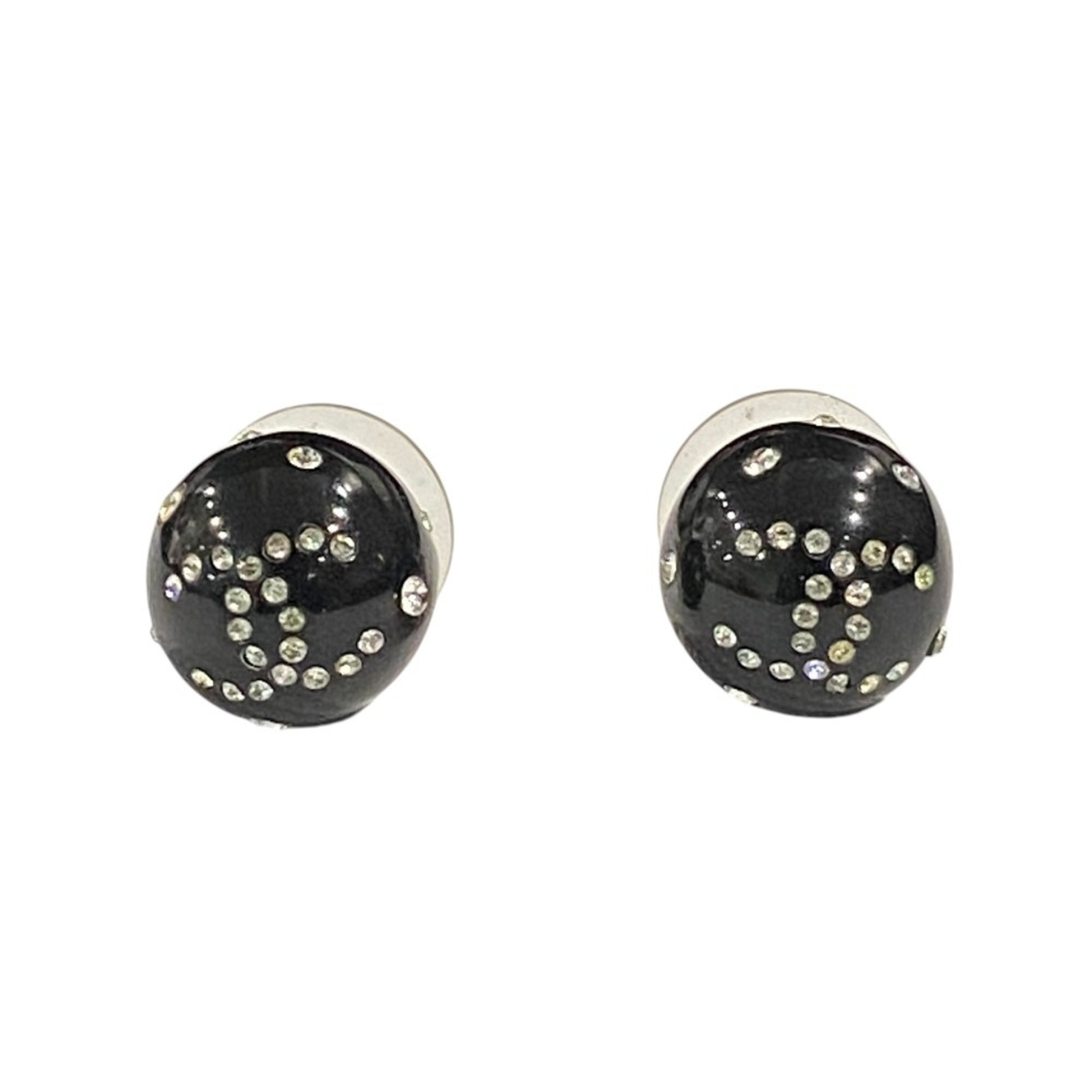 CC Logo Stud Ball Earrings Metal