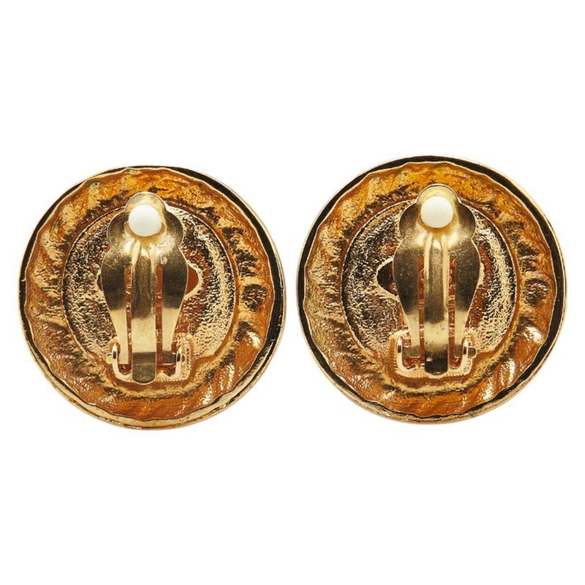 Clip-On Earrings Pearl Clip-On Gold-Tone Metal