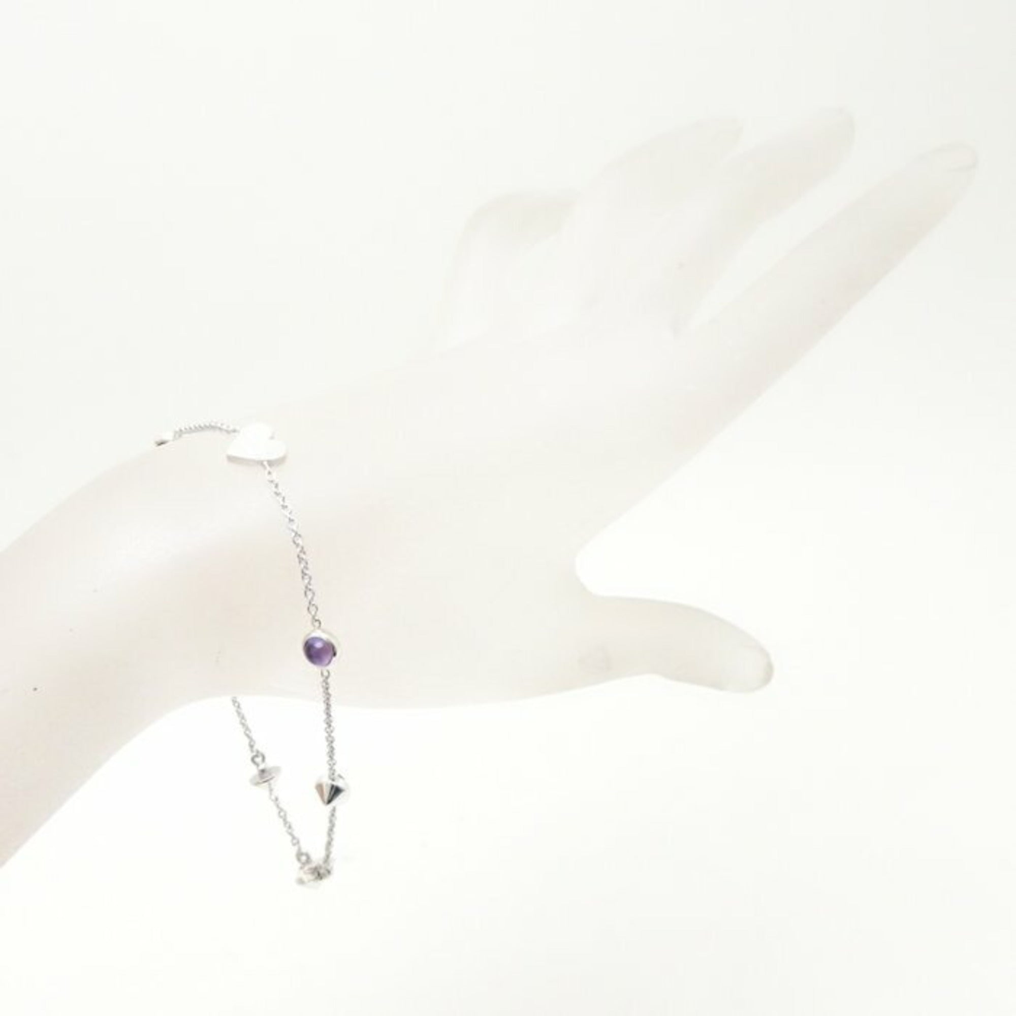 Charm Bracelet Sterling Silver with Amethyst