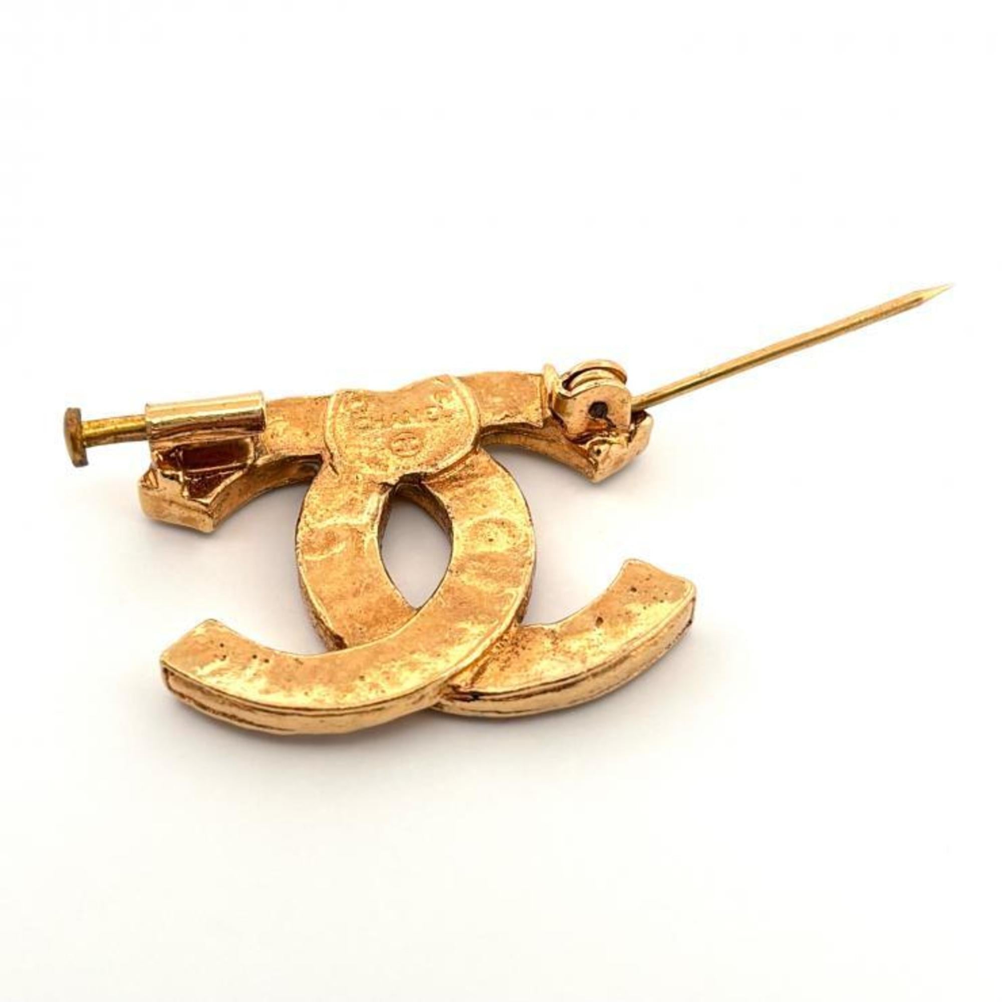 CC Logo Brooch Metal