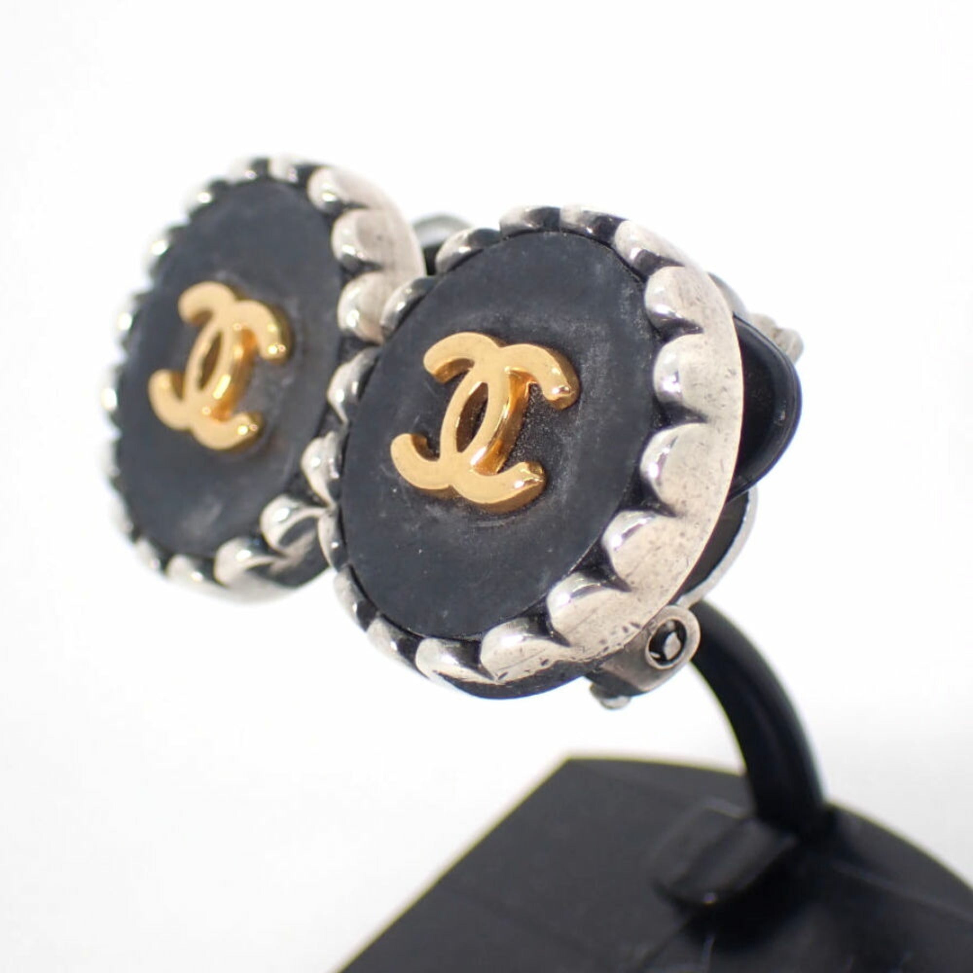 CC Logo Clip-On Earrings Metal