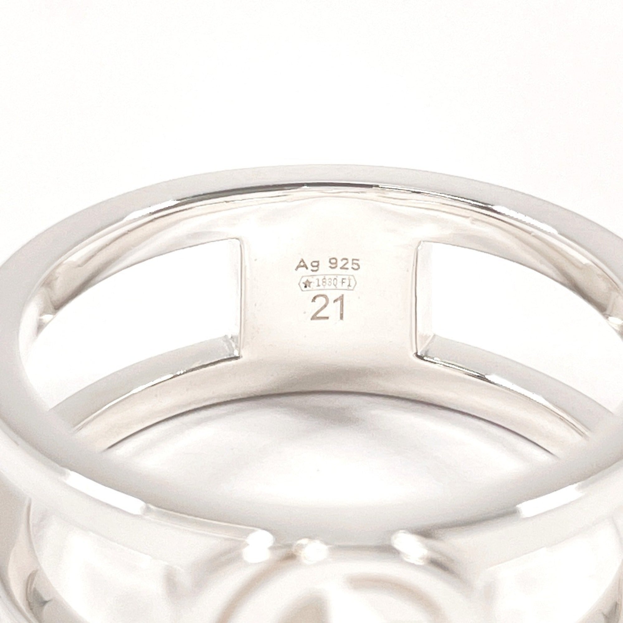 Interlocking G Band Ring Sterling Silver