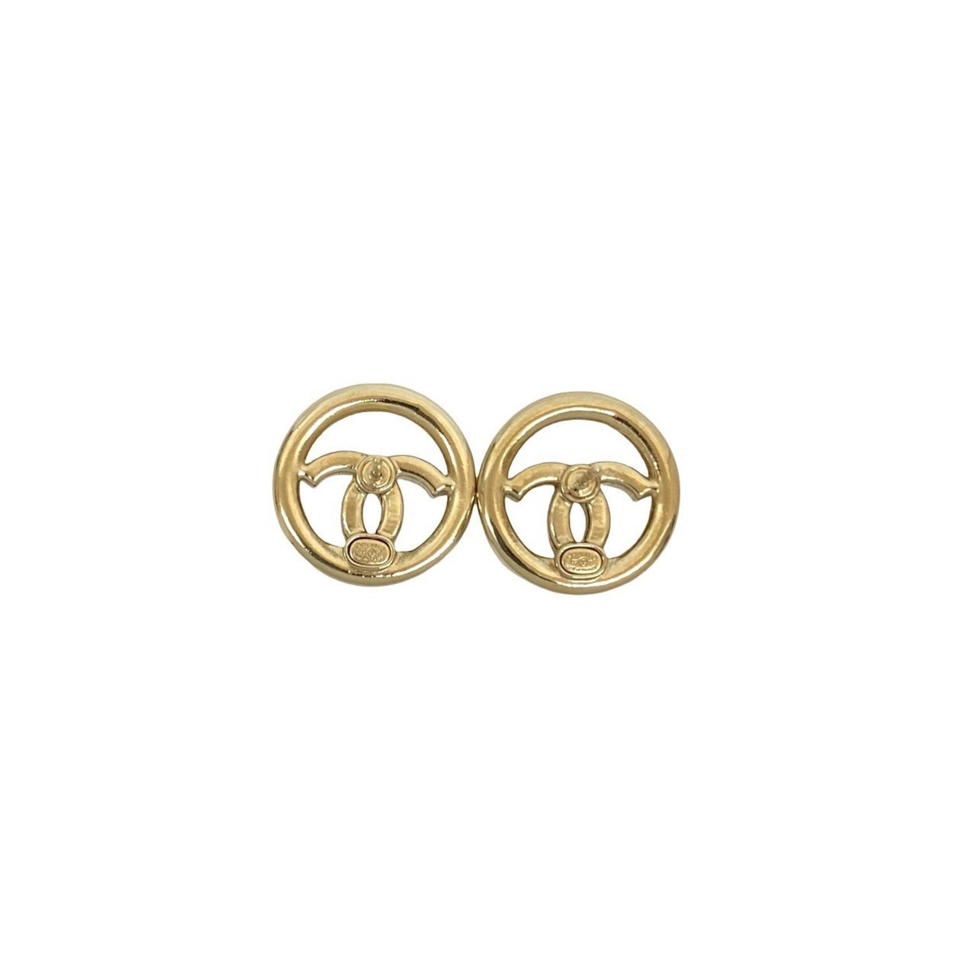 CC Logo Earrings Metal Gold-Tone Metal