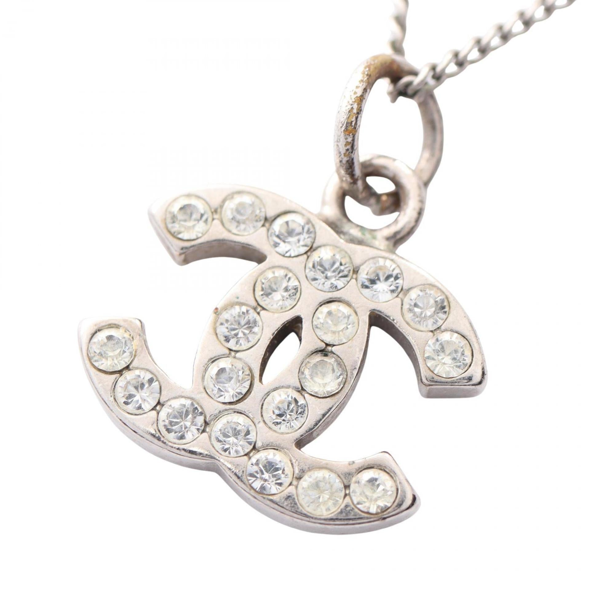 CC Logo Pendant Necklace Sterling Silver