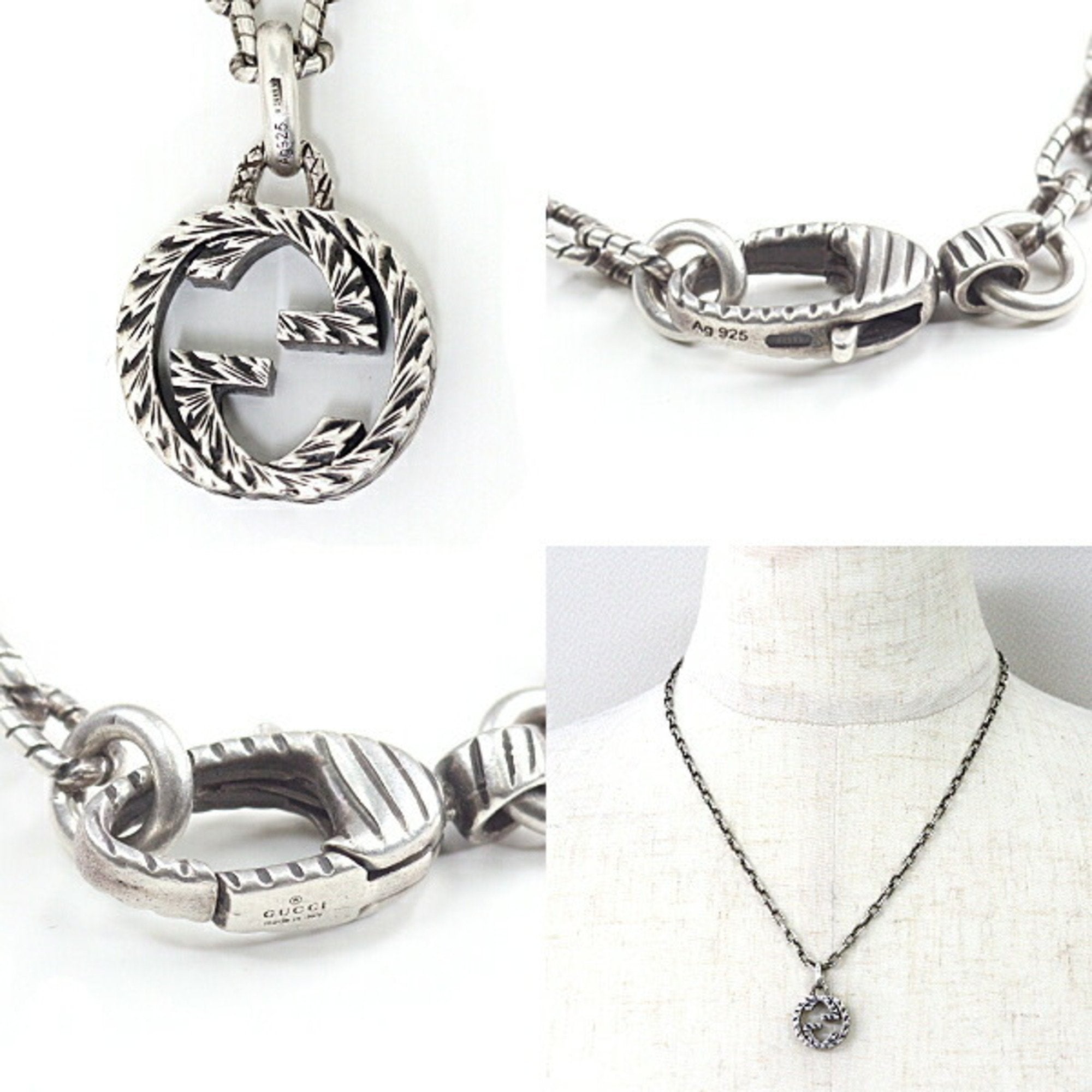 Interlocking Pendant Necklace Sterling Silver