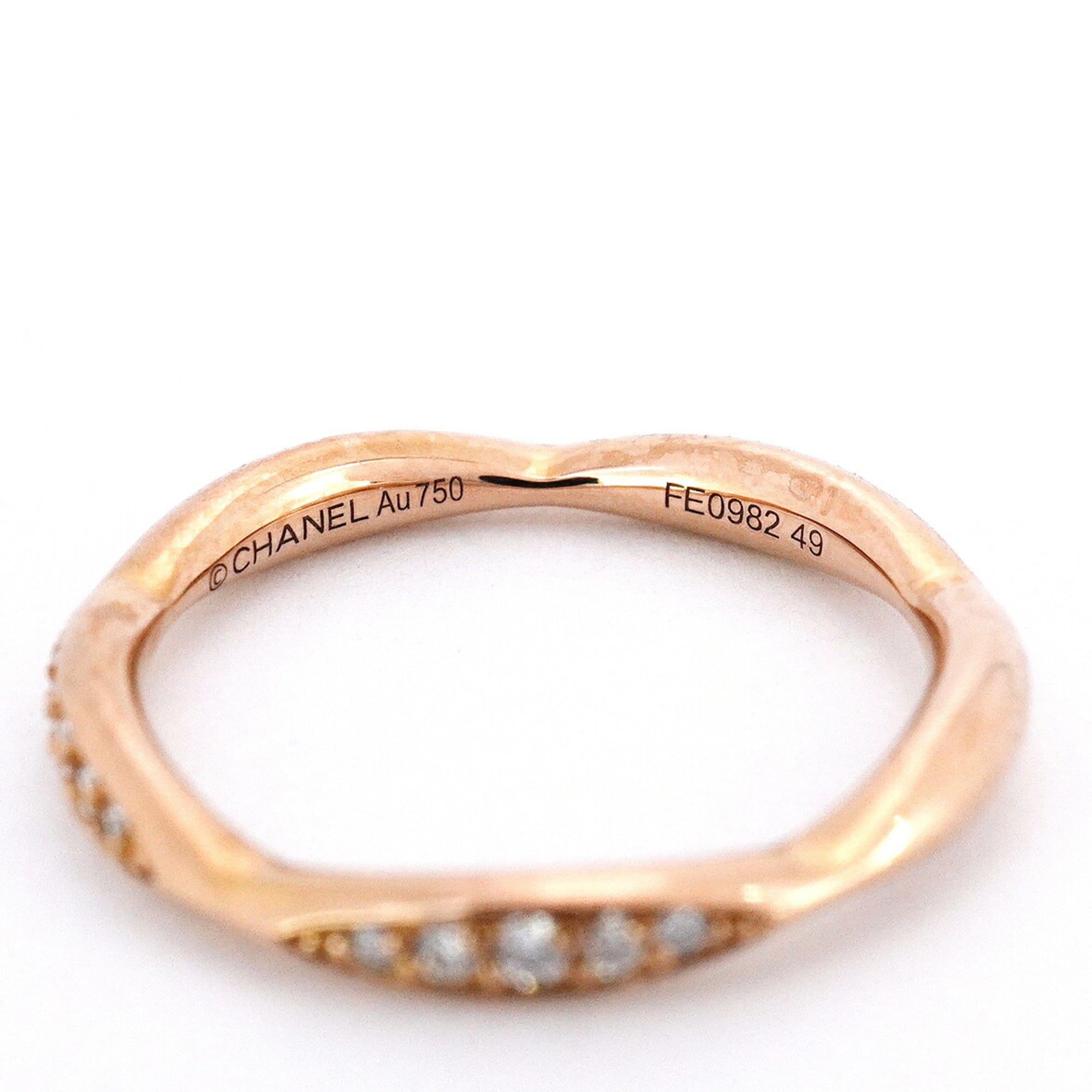 Camellia Half Eternity Ring 18K Rose Gold with Diamond