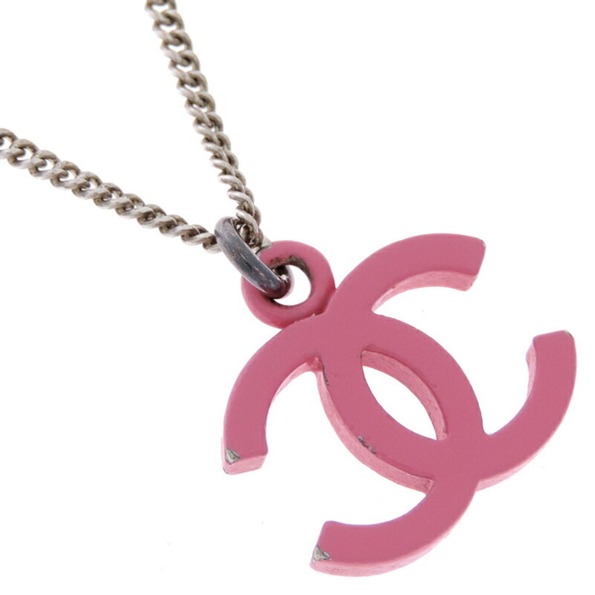 CC Logo Pendant Necklace Metal