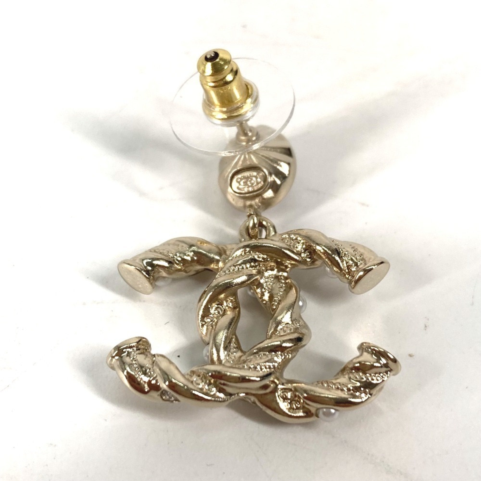 CC Logo Earrings Gold-Tone Metal Gold-Tone Metal