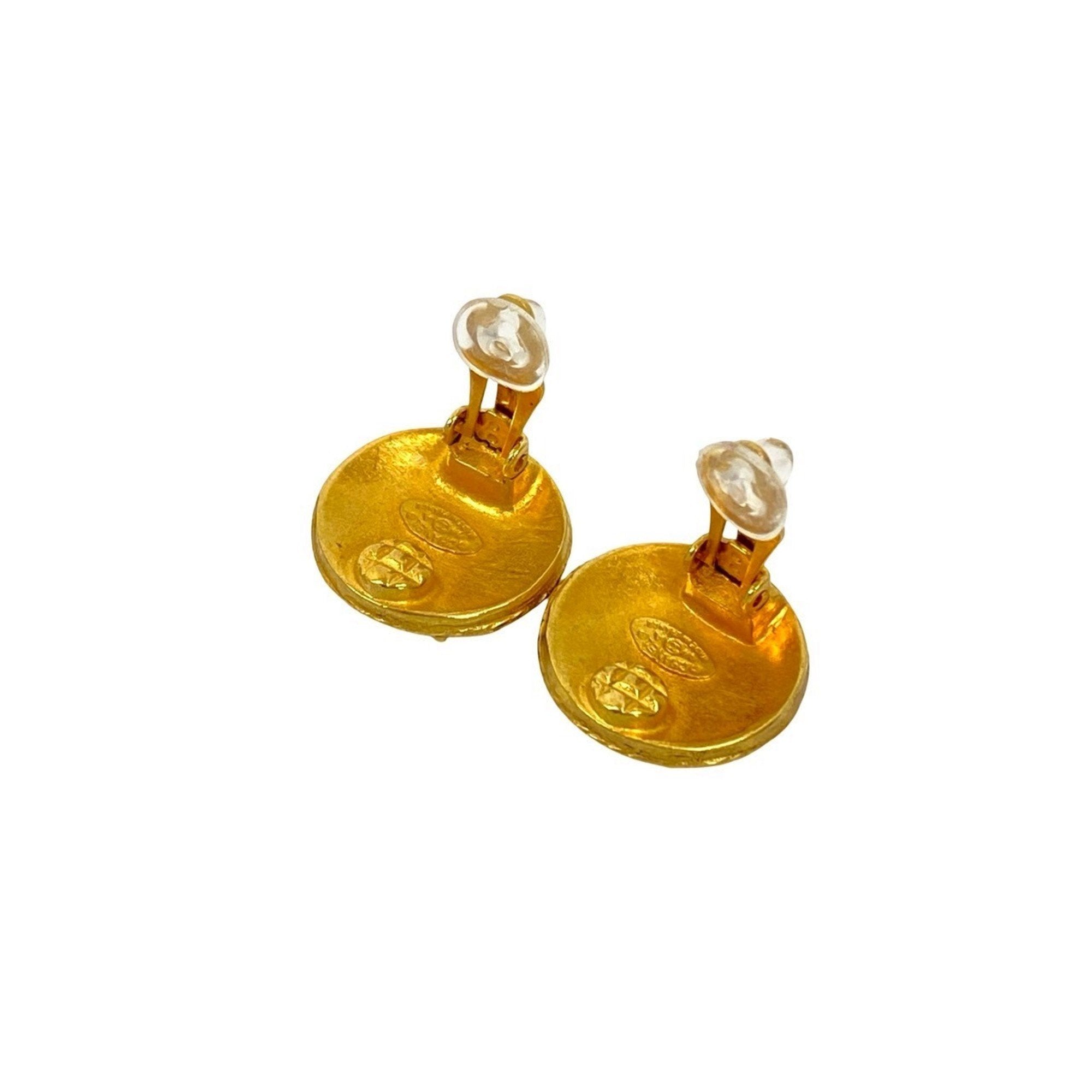 CC Logo Earrings Metal Gold-Tone Metal