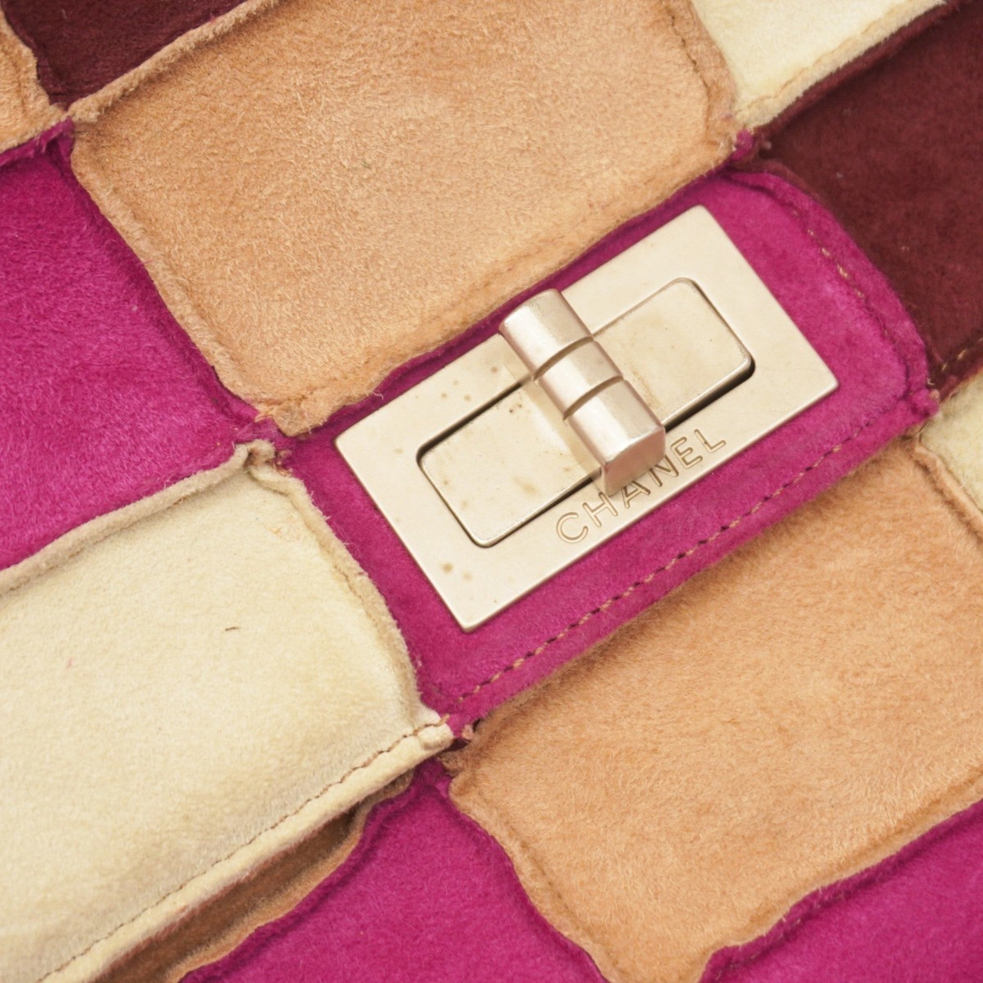 Reissue Flap Bag Suede Patchwork Medium