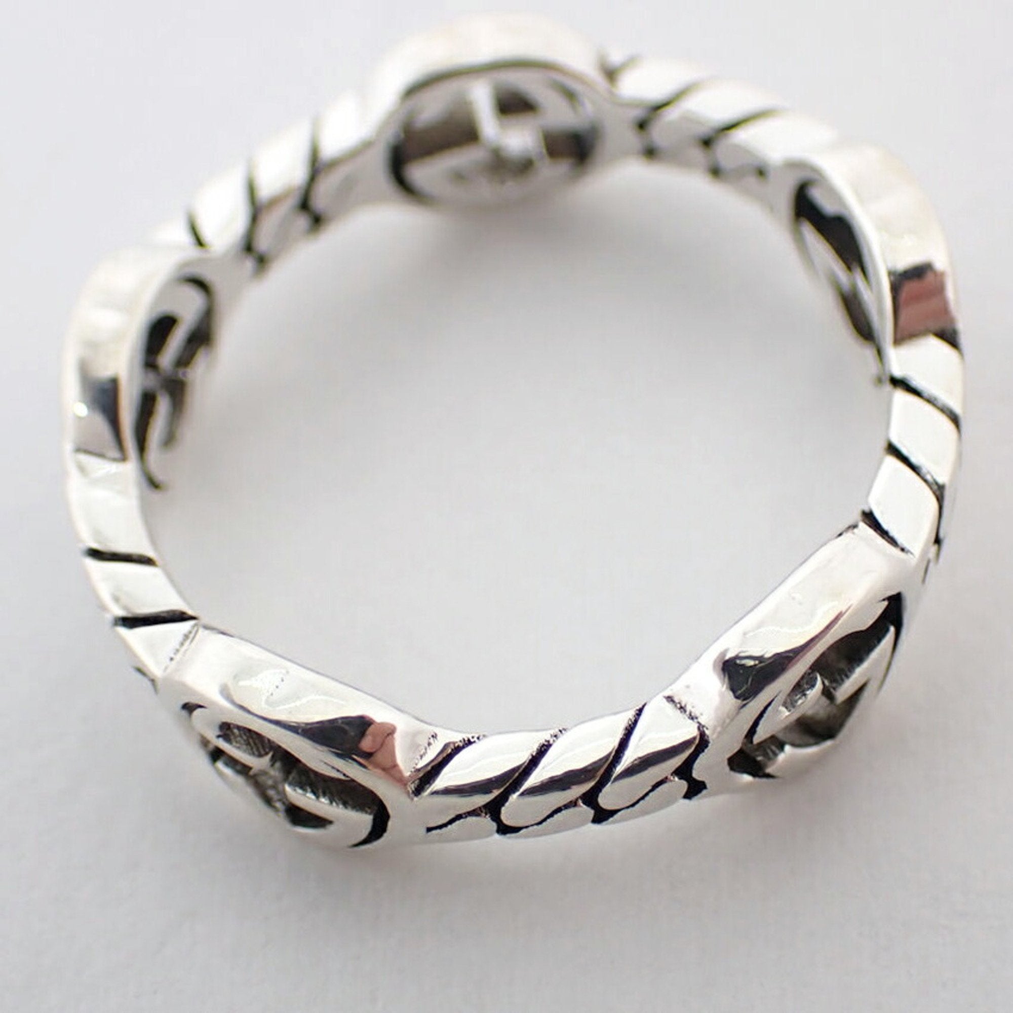 Interlocking G Ring Sterling Silver