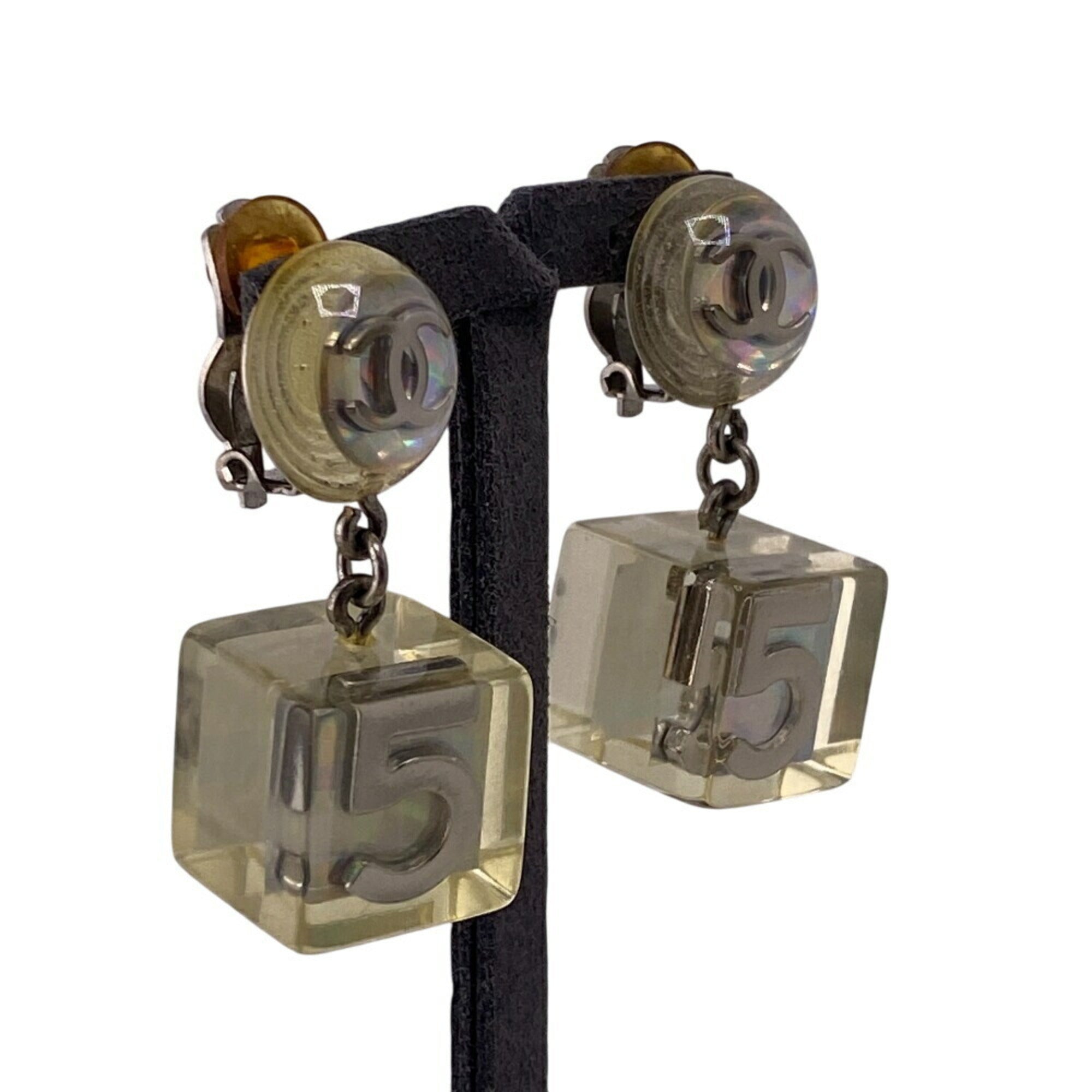 CC Logo Clip-On Earrings Sterling Silver