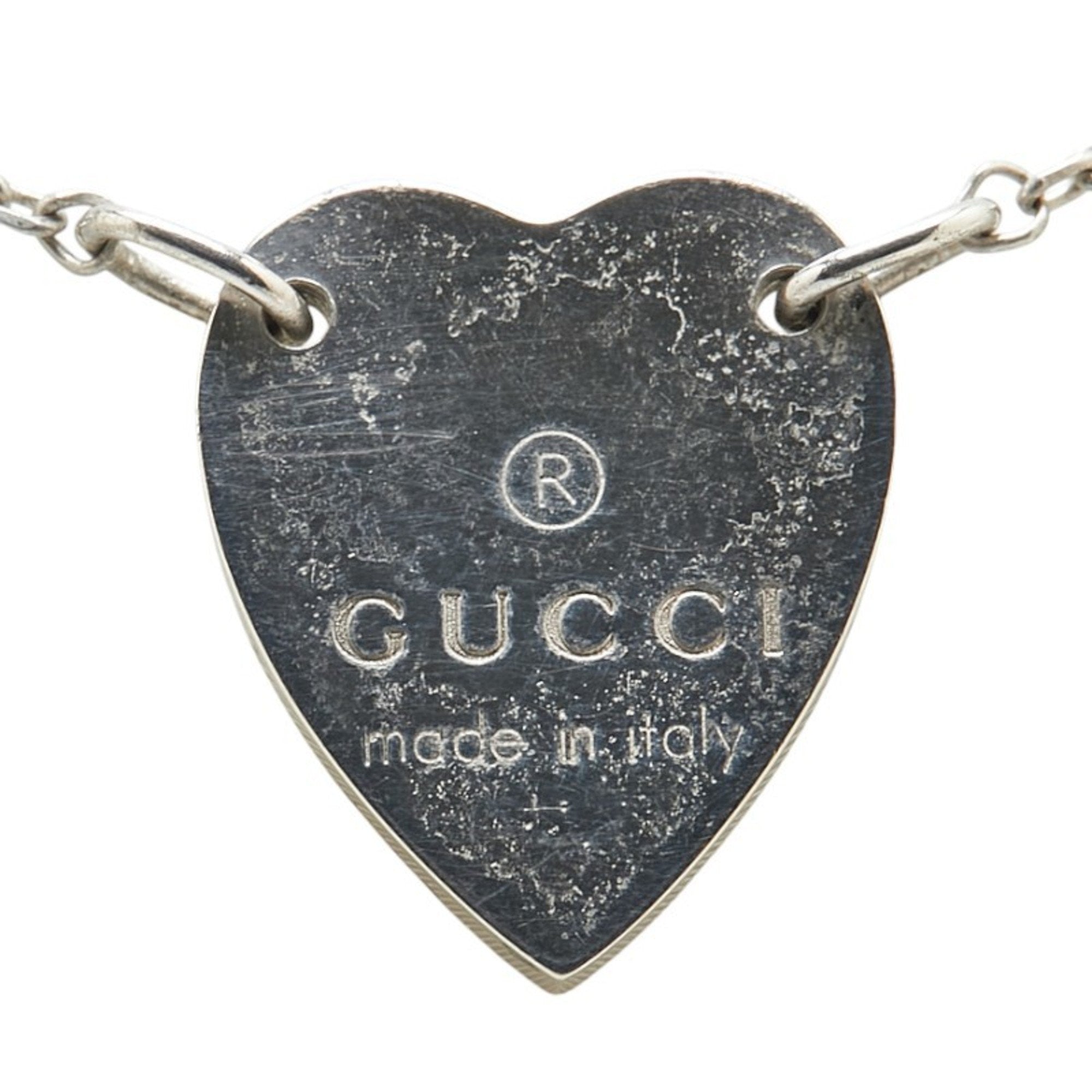 Heart Plate Pendant Necklace Sterling Silver