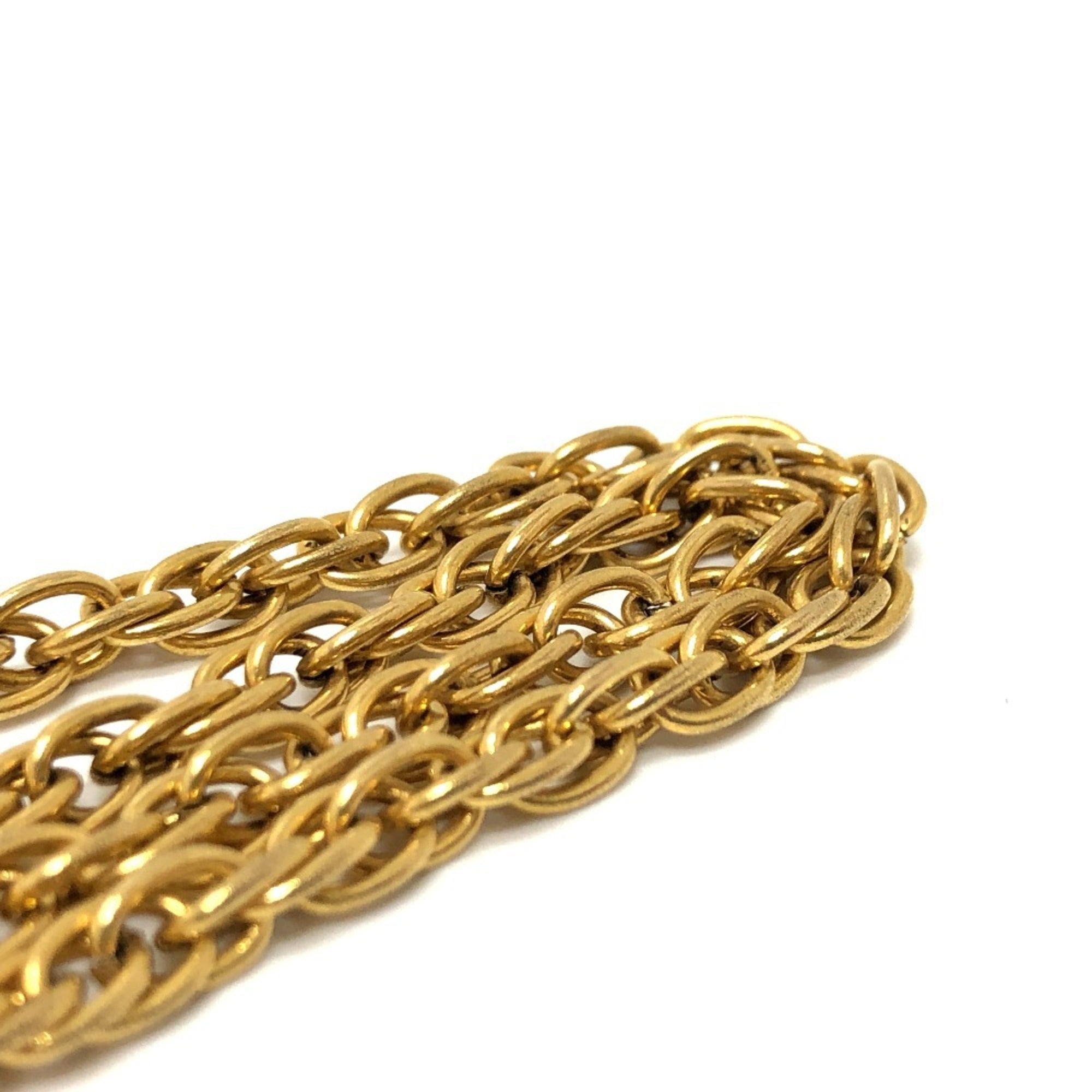CC Logo Pendant Necklace Gold-Tone Metal