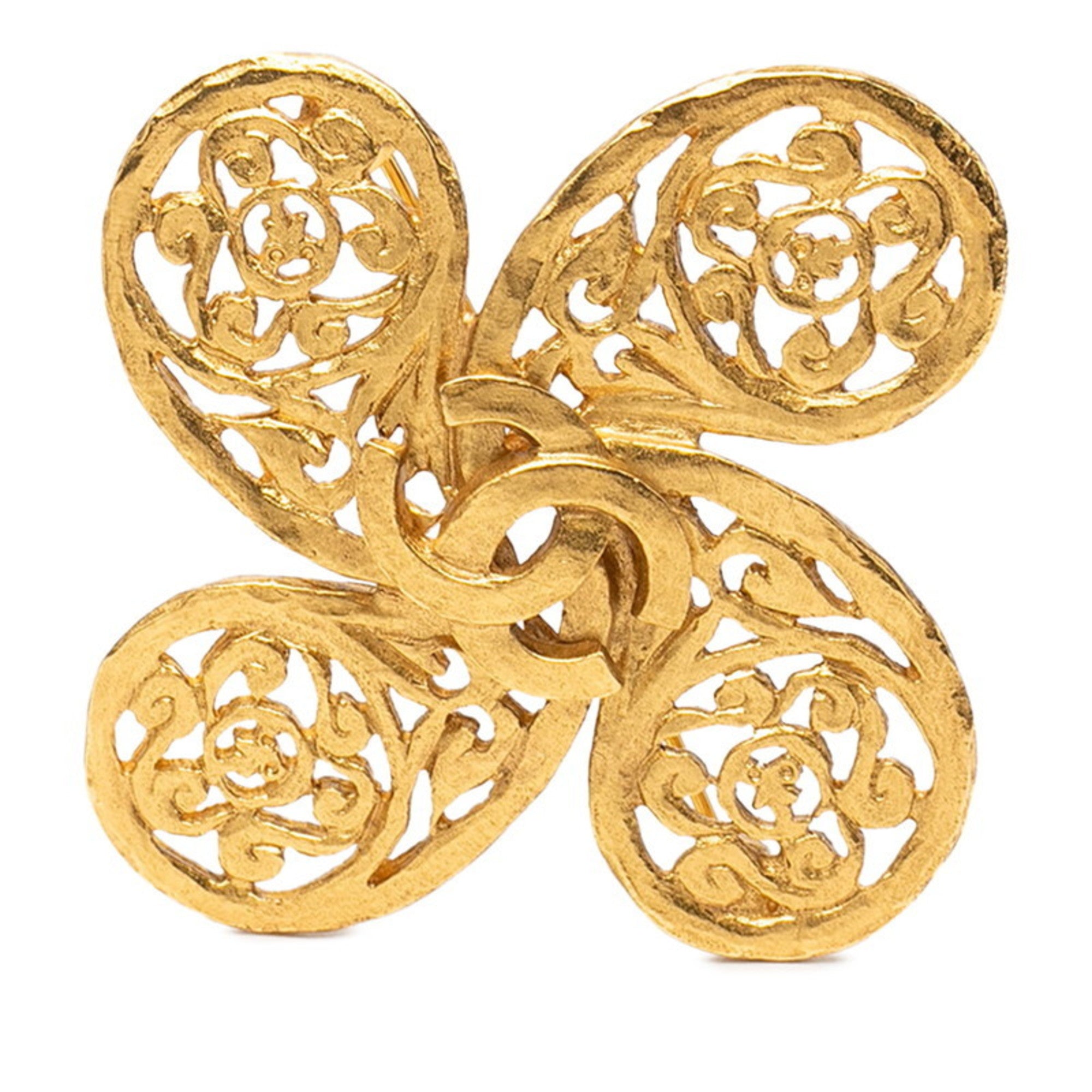 CC Logo Brooch Metal
