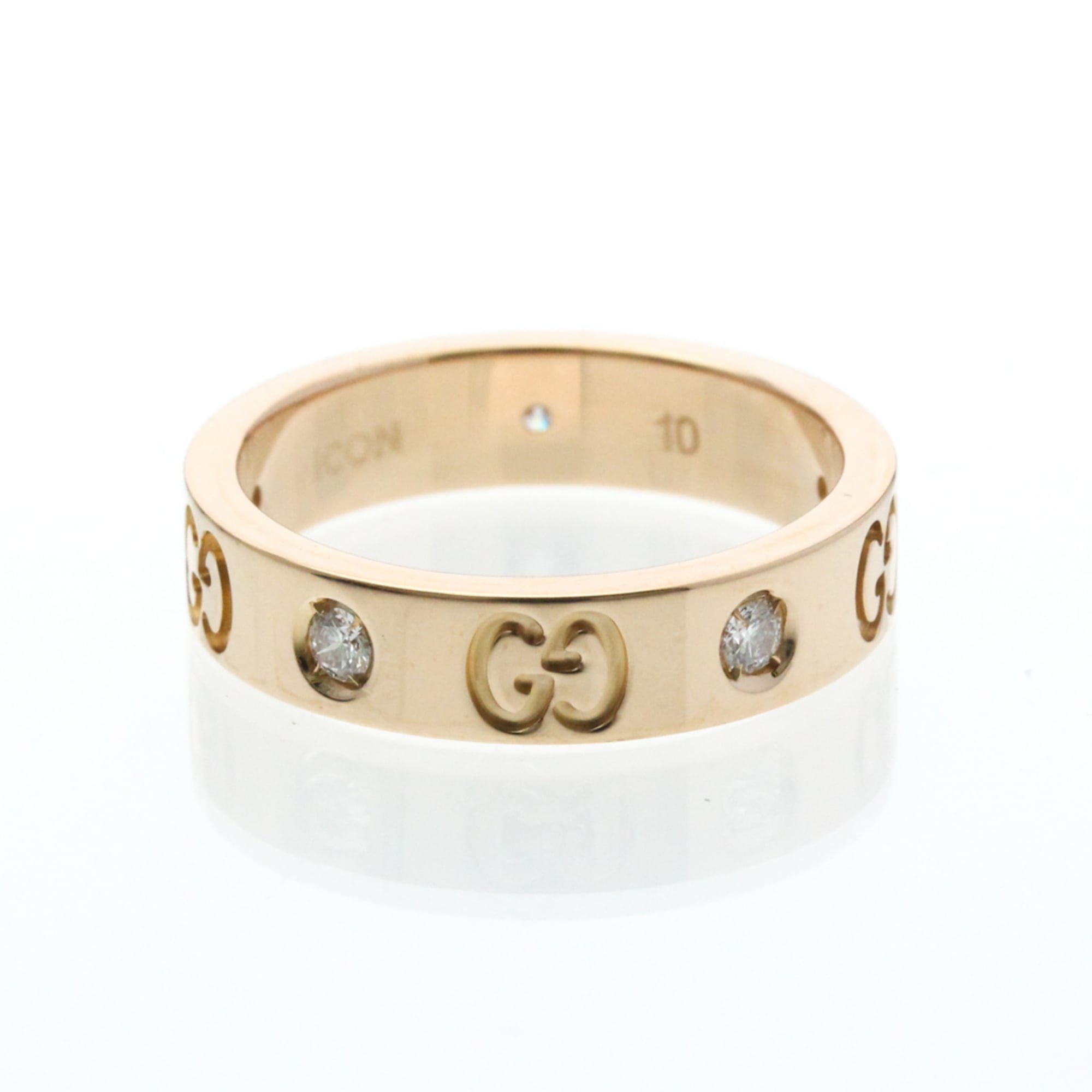 Band Ring 18K Rose Gold and Diamond