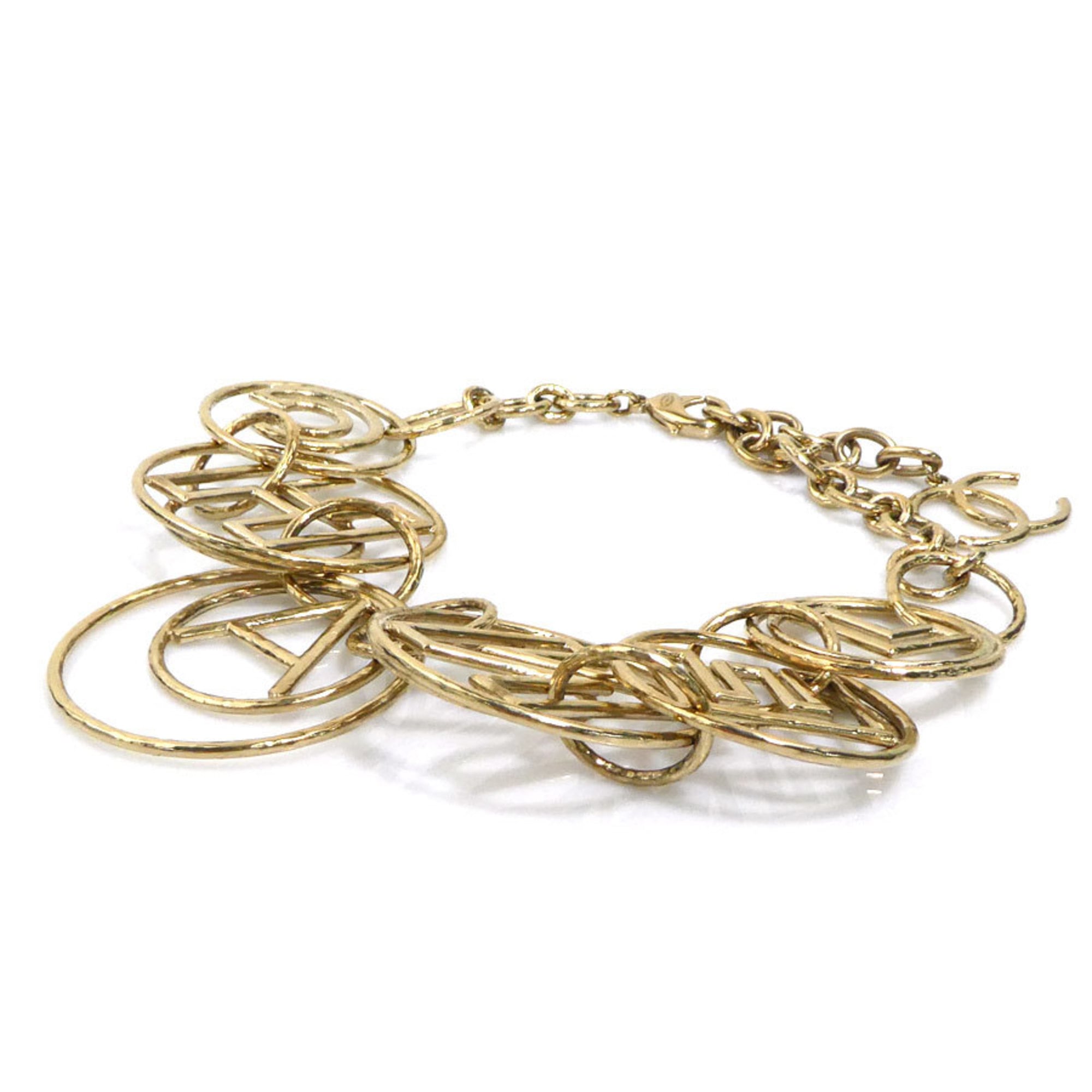 Pendant Necklace Light Gold Metal