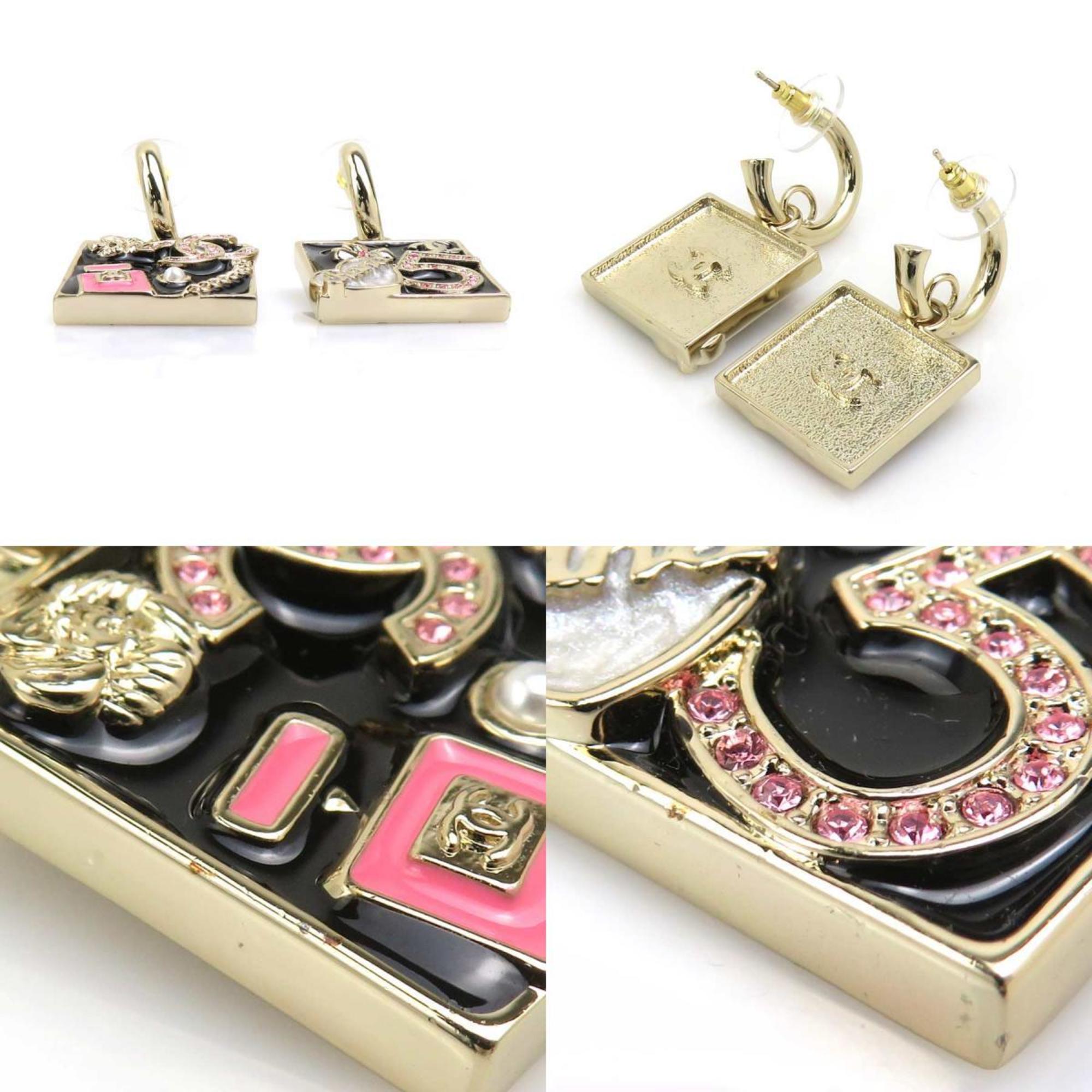 CC Logo Earrings Gold-Tone Metal