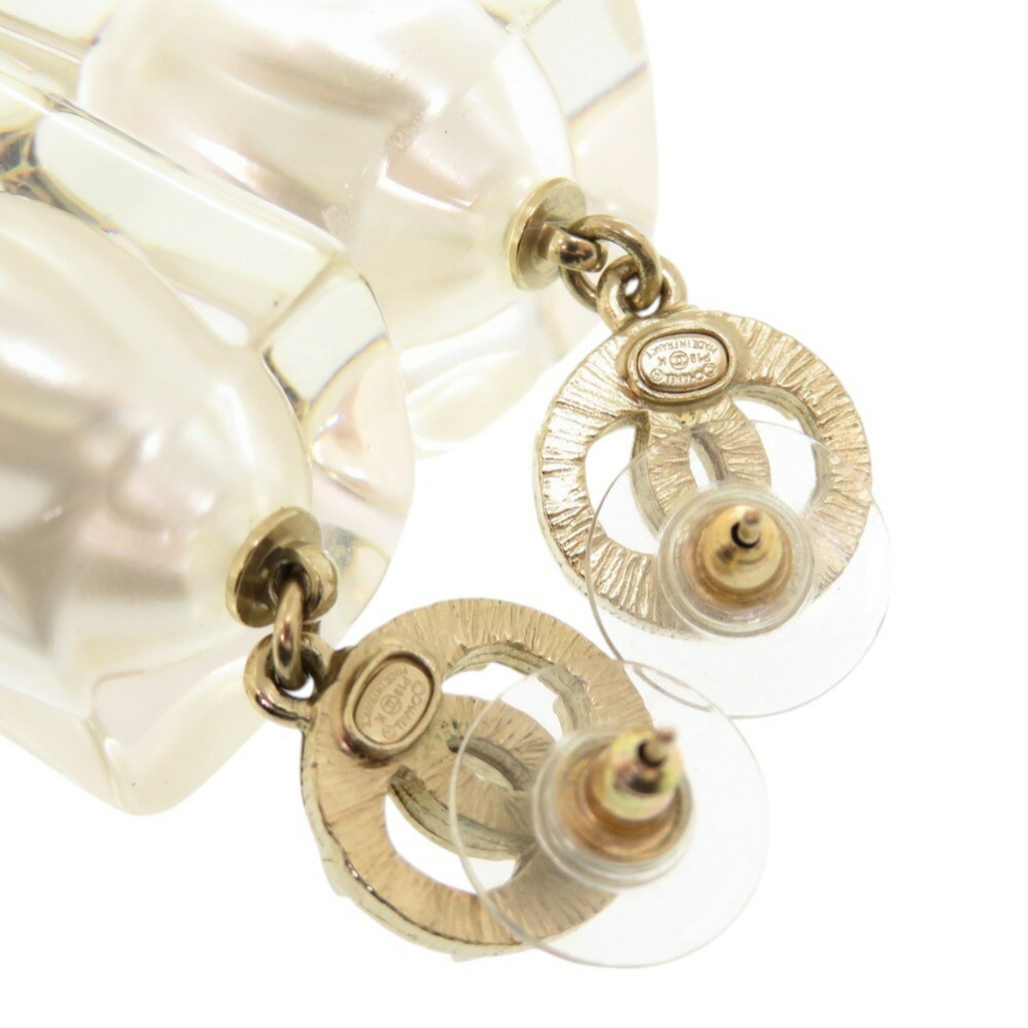 CC Logo Earrings Gold-Tone Metal