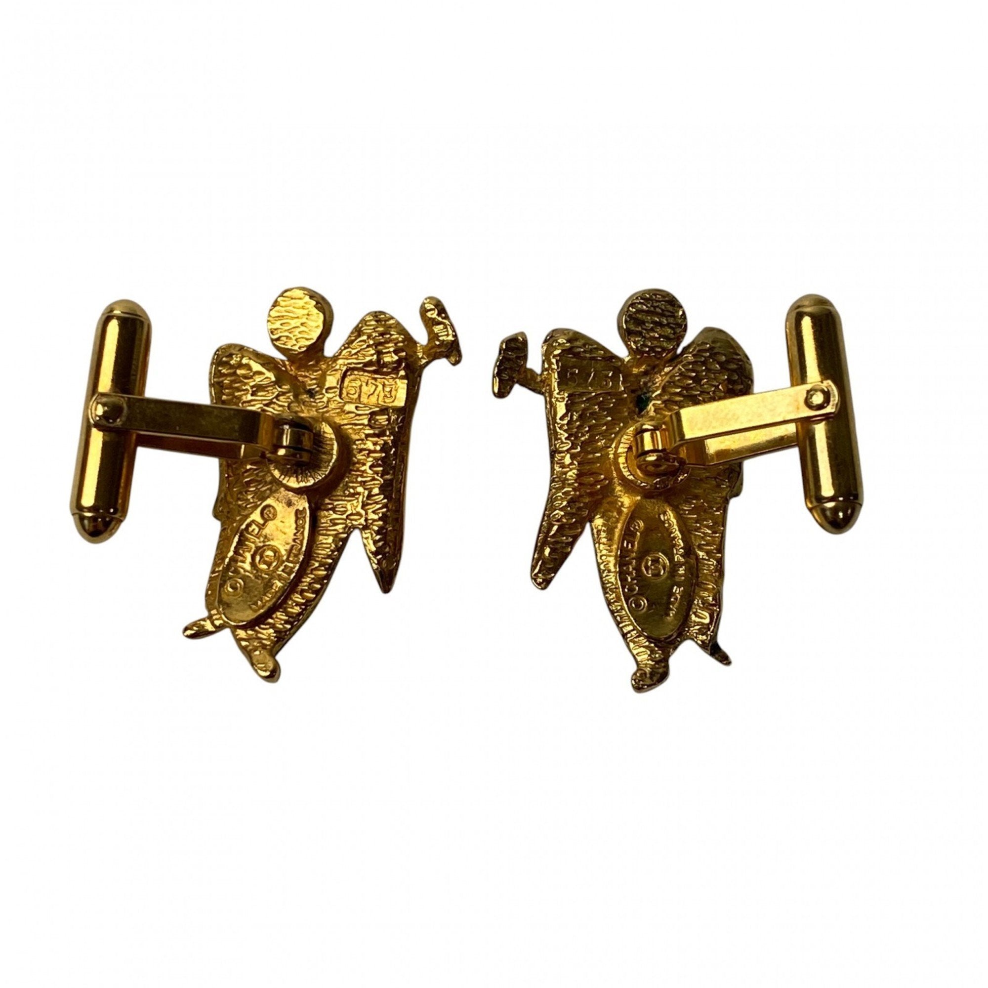 Vintage Angel Cufflinks Metal Bracelet
