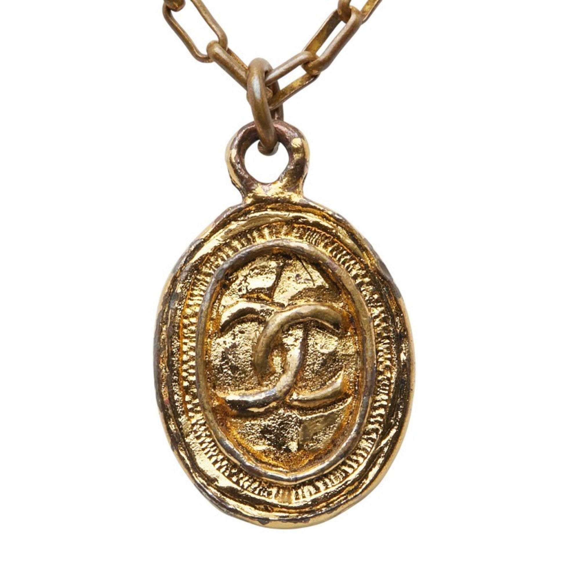 CC Logo Pendant Necklace Metal