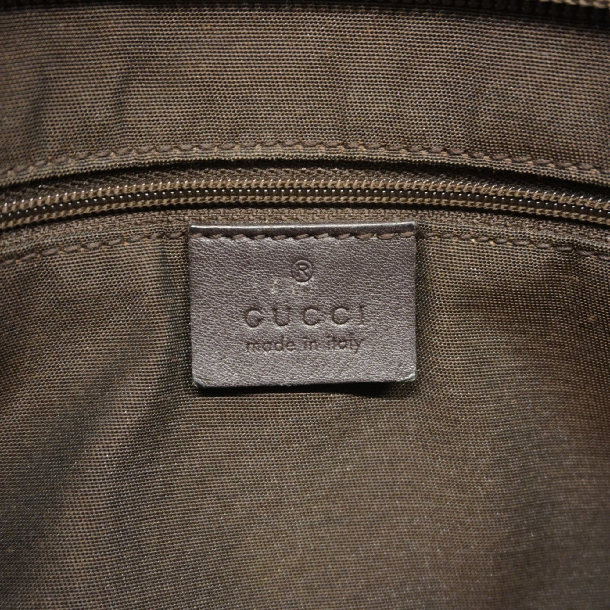 Zip Top Messenger Bag GG Coated Canvas Medium