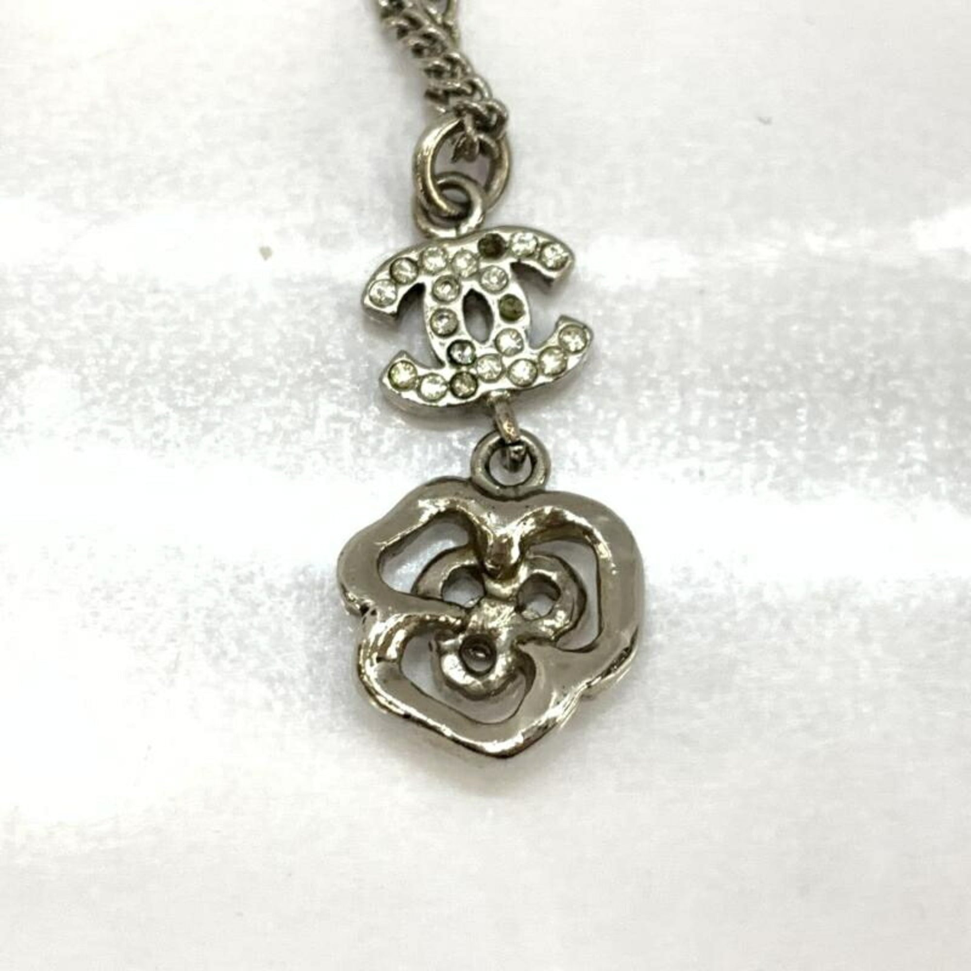 CC Logo Pendant Necklace Metal