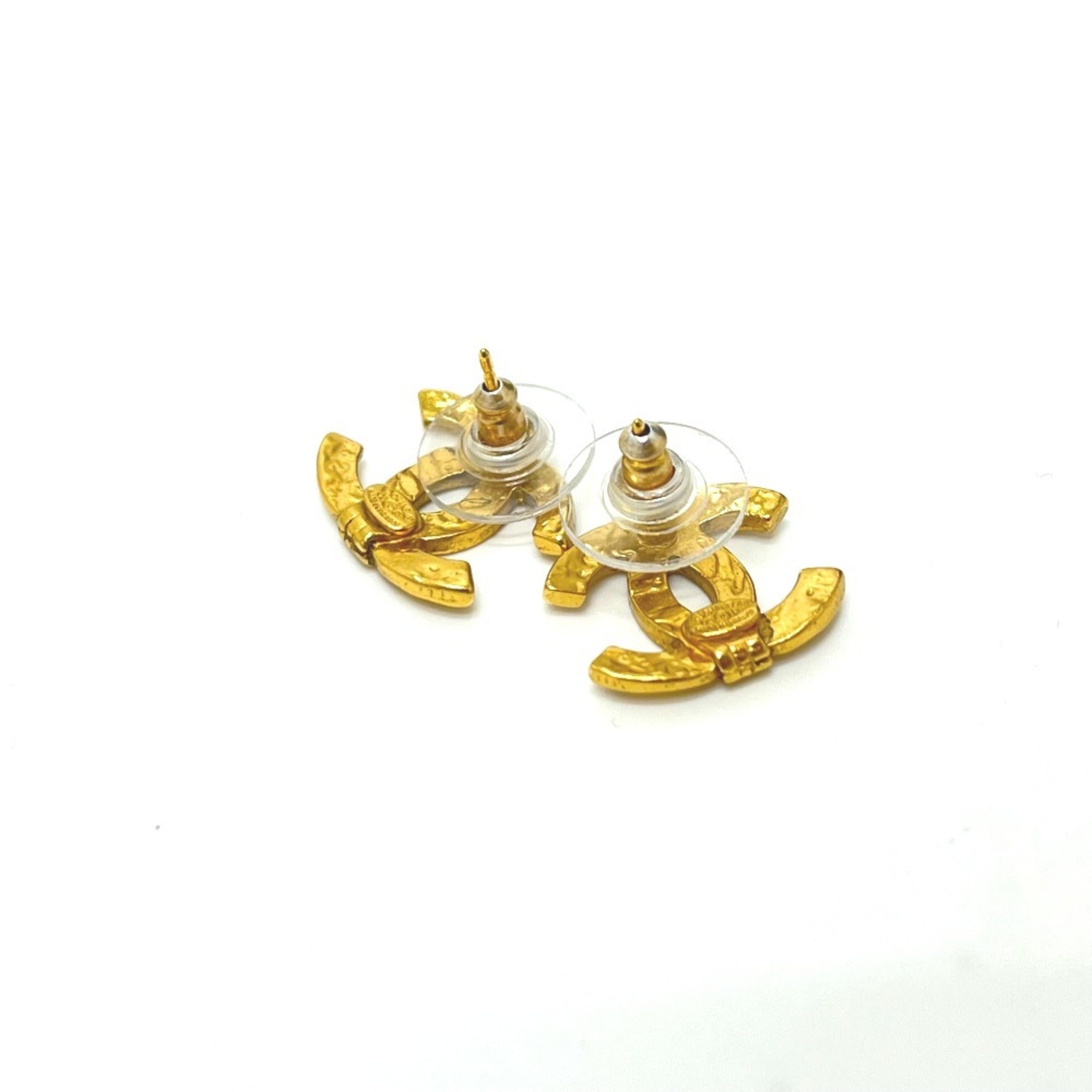 CC Logo Earrings Gold-Tone Metal Gold-Tone Metal