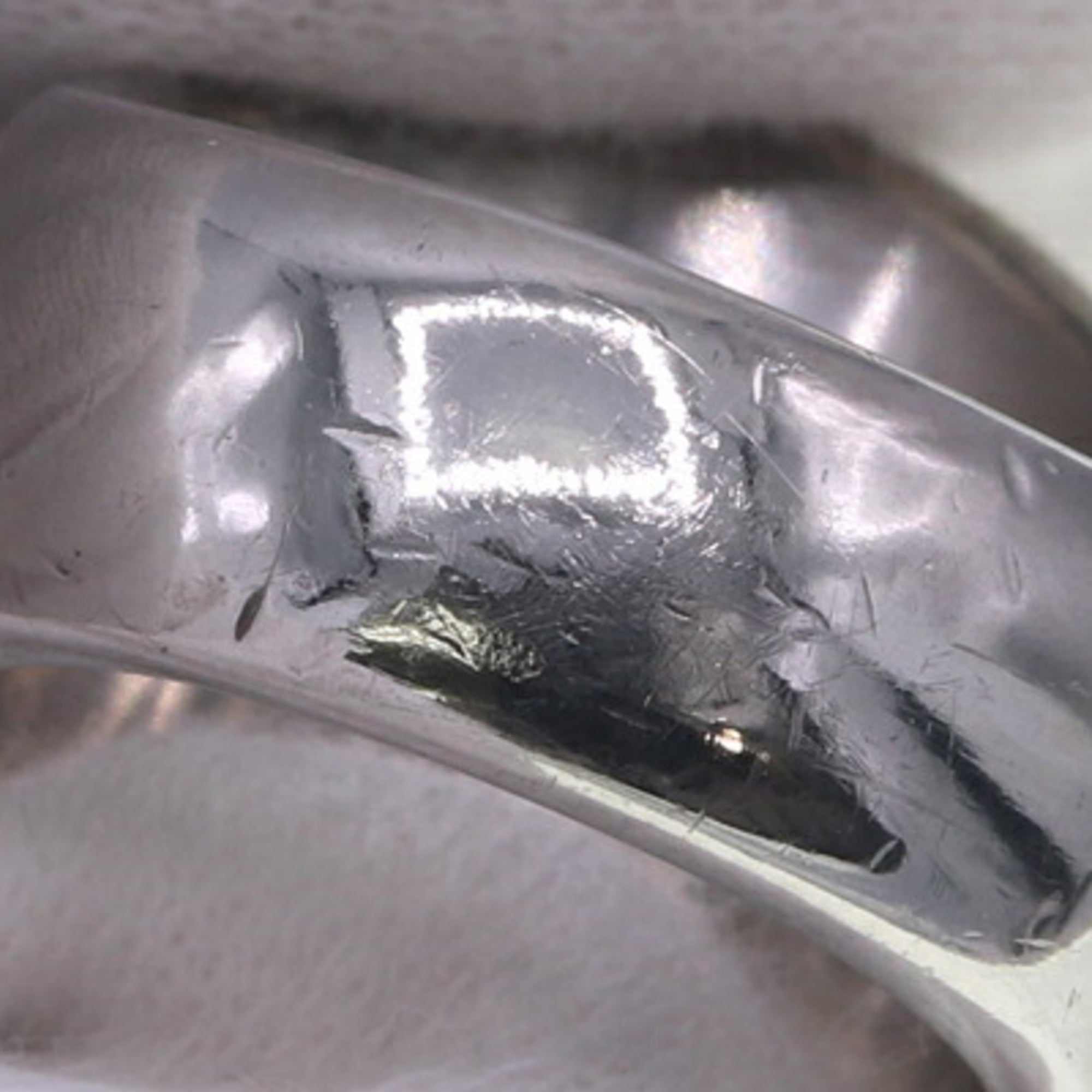 CC Logo Ring Silver-Tone Metal